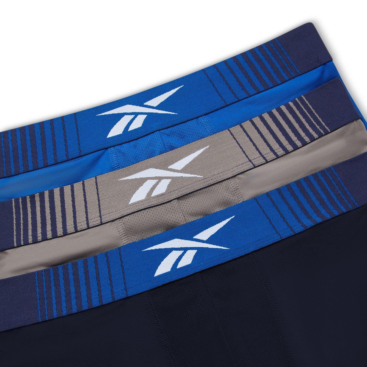 Marine/grå/blå - Reebok - Mens 3 pack Trunks Waite - 8