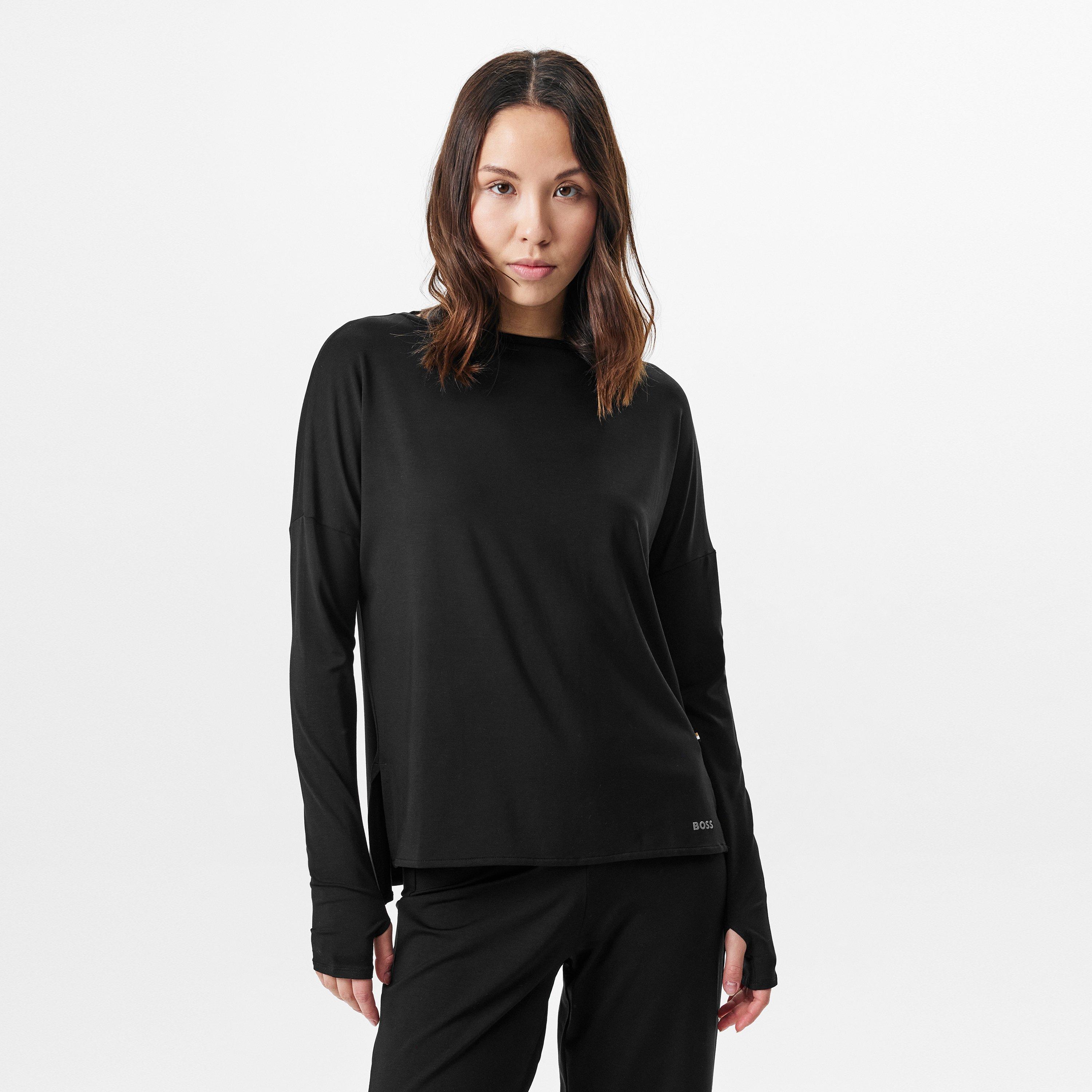 Black - Boss - Women's BW Reset Long-Sleeve Pyjama Top, Odour-Control, Moisture Management - 2