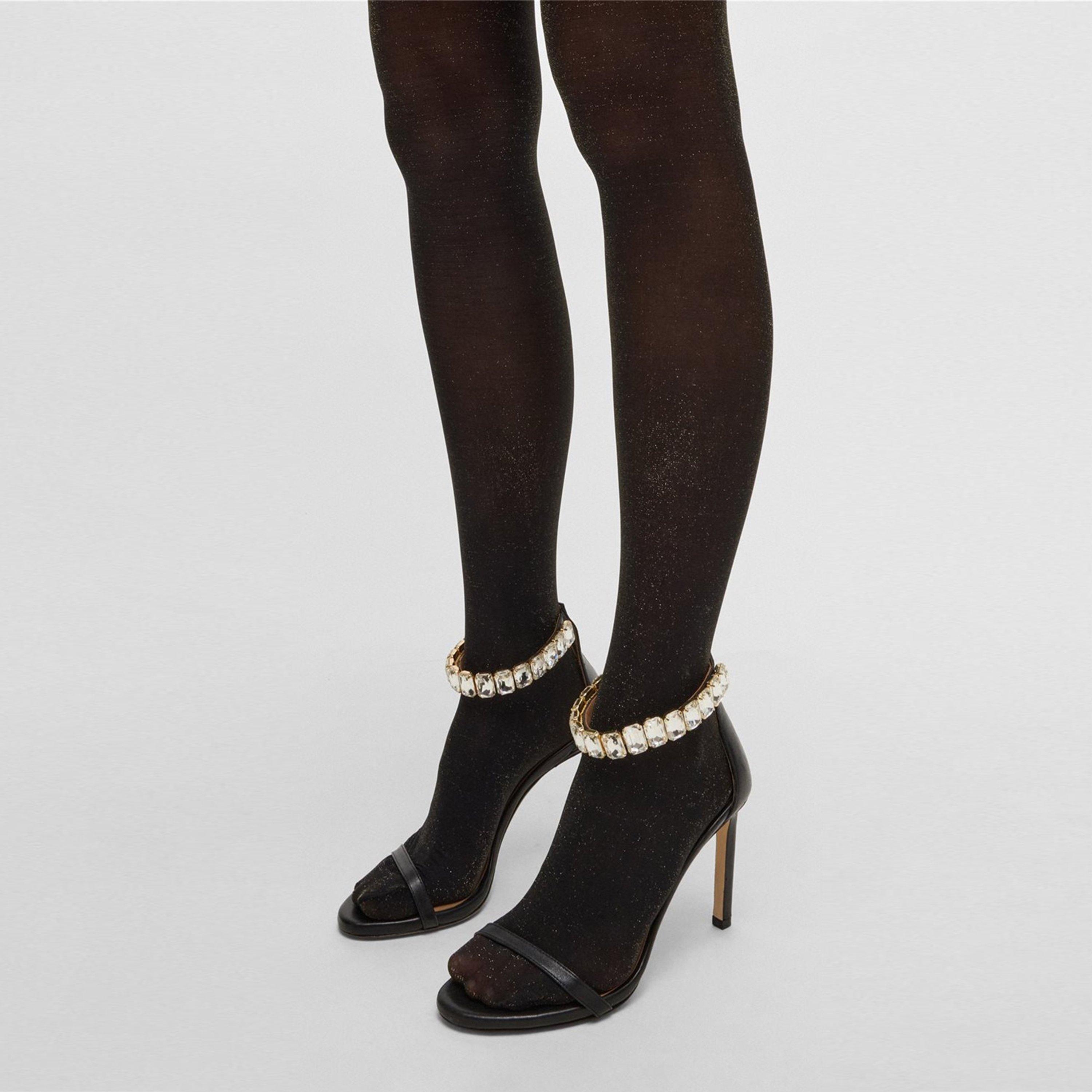 Black - Boss - Women's Mono Gltr Soft Shine Patterned Tights - 2