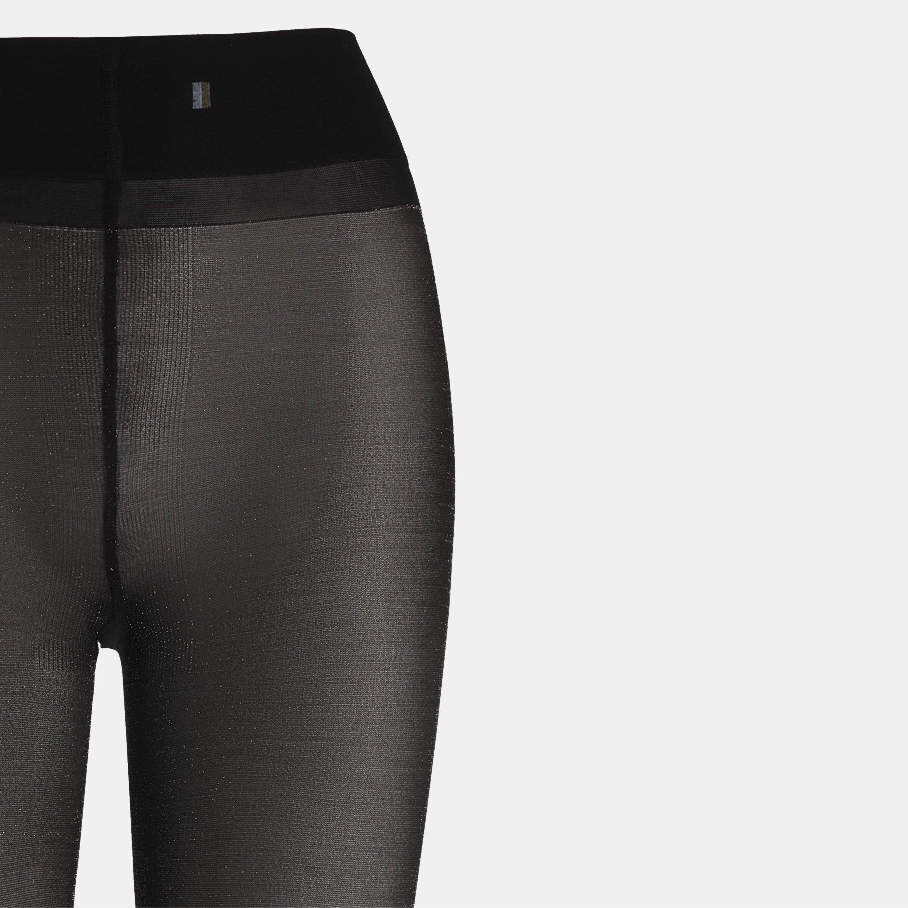 Black - Boss - Women's Mono Gltr Soft Shine Patterned Tights - 3