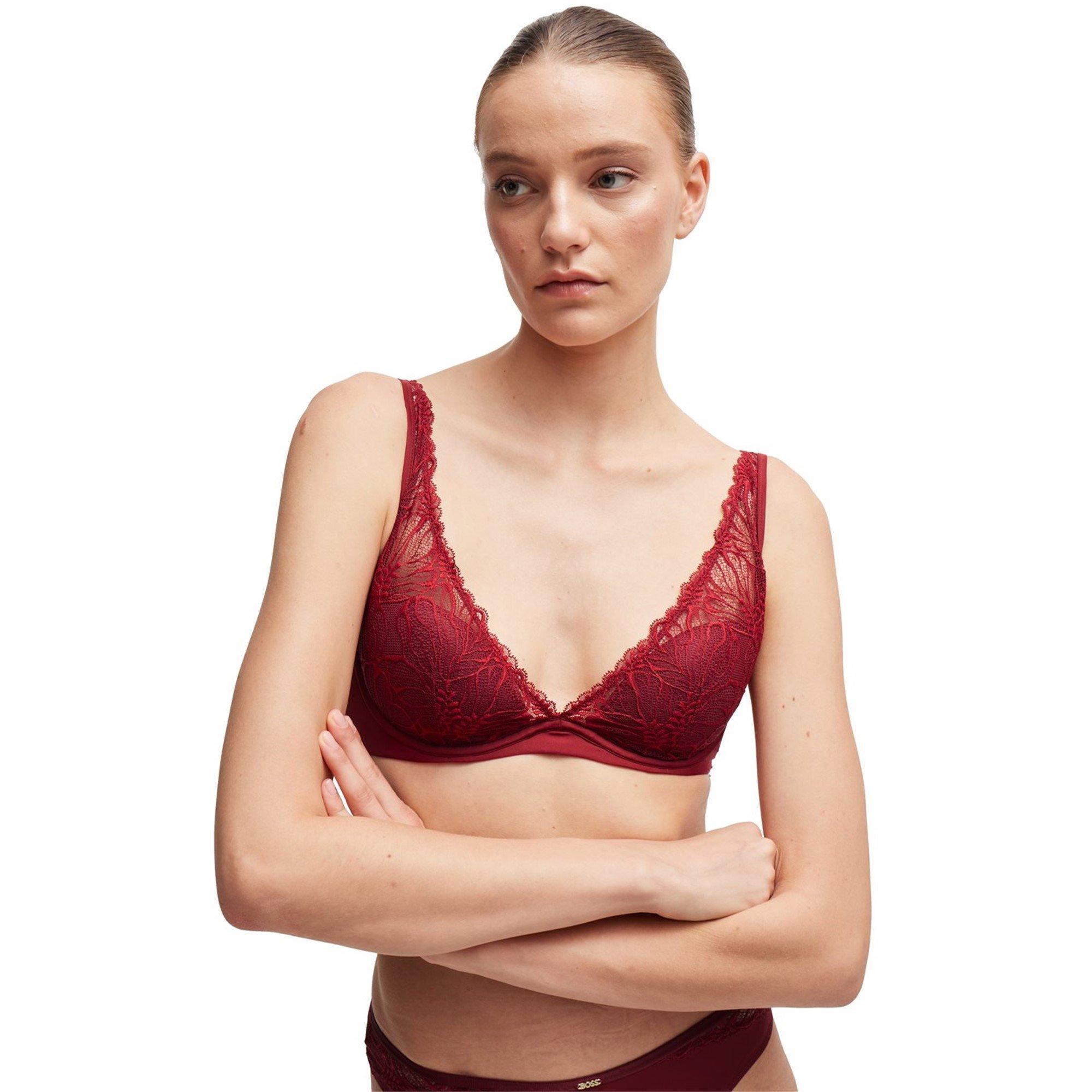 Medium Red - Boss - Women's Bianca Plunge Bra - 2