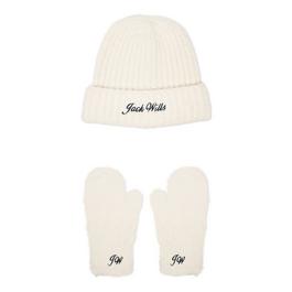 Jack Wills JW Beanie Mitten Set Ld44