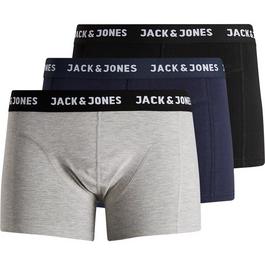 Jack and Jones Anthony 3 Pack Boxer Trunk Mens