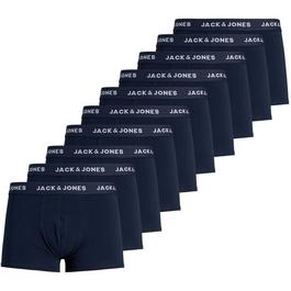 Jack and Jones Solid Mens 10 Pack Boxer Trunks