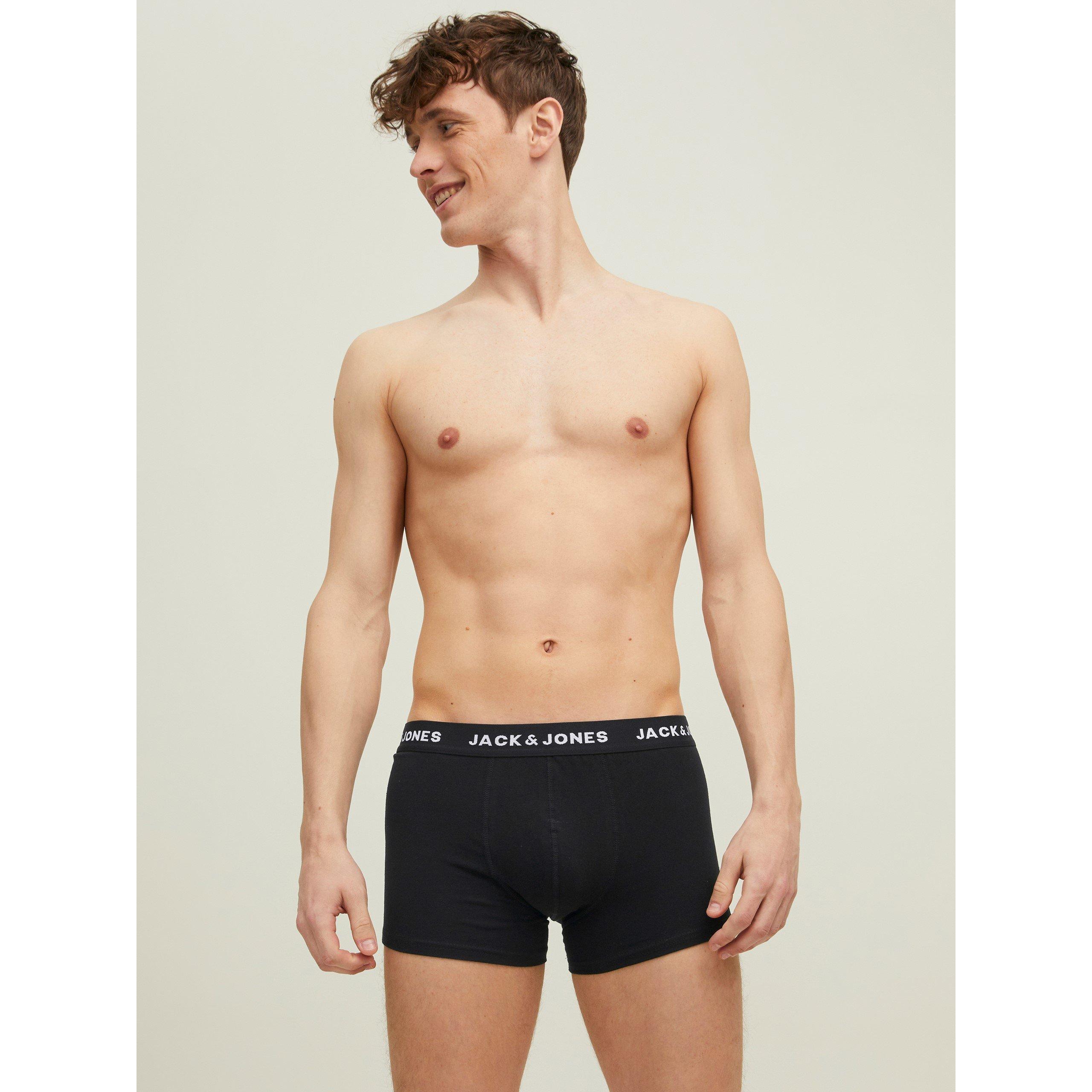 Black - Jack and Jones - Solid Mens 10-Pack Boxer Trunks - 2
