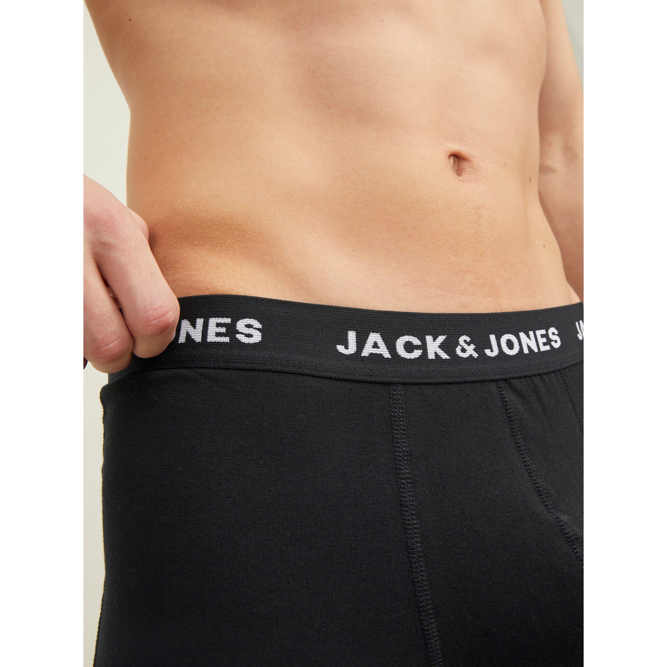 Black - Jack and Jones - Solid Mens 10-Pack Boxer Trunks - 4