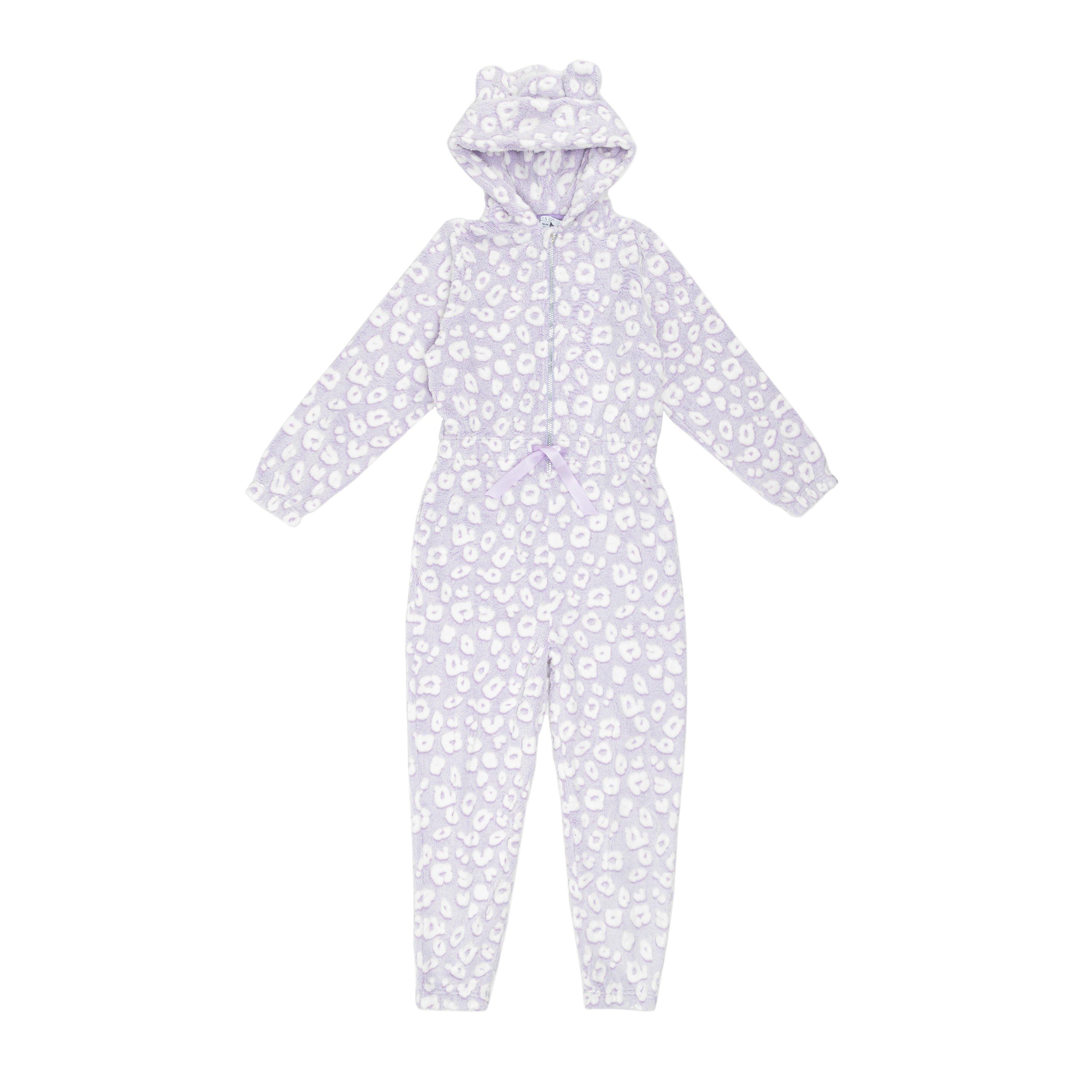 Lila - Miso - Kids Girls Burnout Leopard Onesie - 1