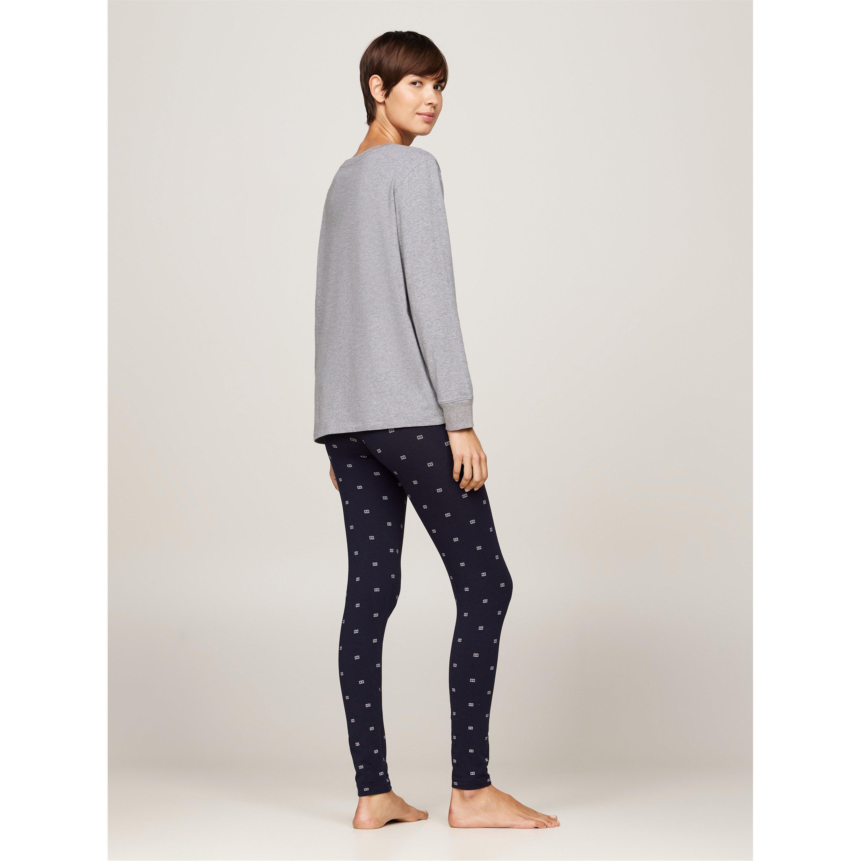Grey Navy - Tommy Hilfiger - Legging Pj Set With Eyemask - 2