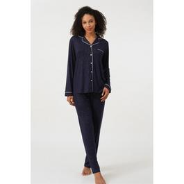 Linea Ladies Sparkle Button Through Pyjama Set