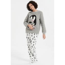 Linea Ladies Penguin Pyjama and Hot Water Bottle Gift Set