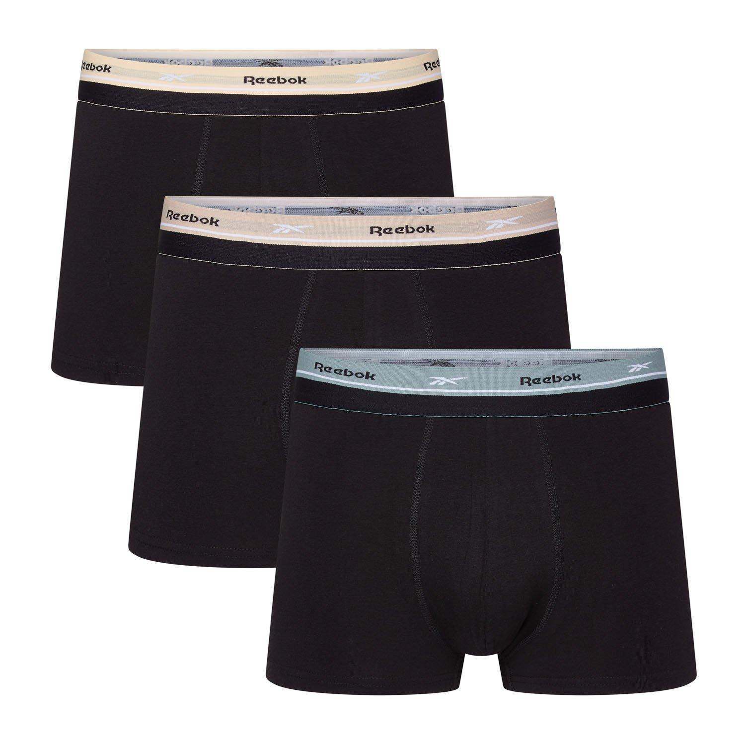 Reebok Men's 3 Pack Trunks Farr - 3Pk Black - X Large