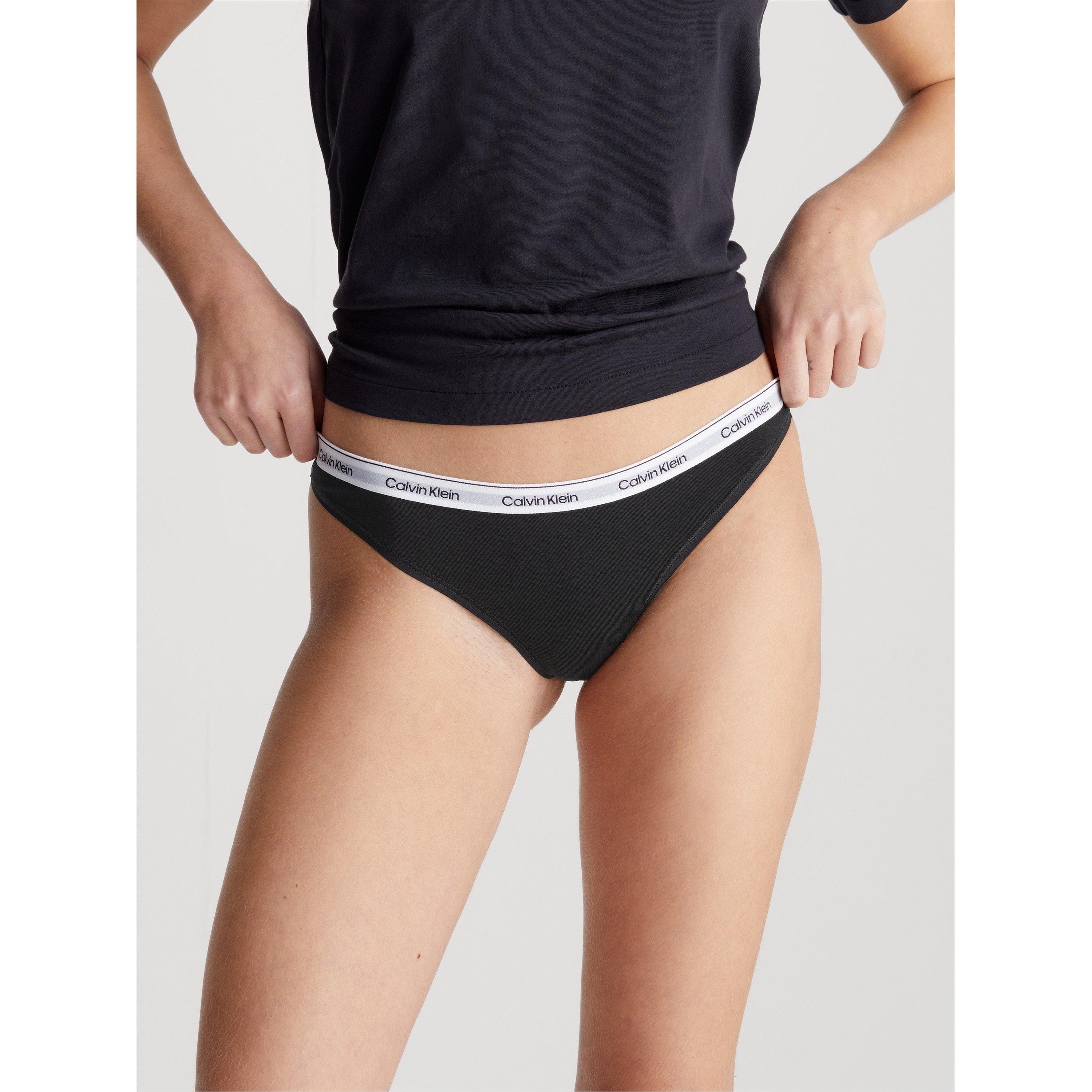 Black - Calvin Klein - Logo Thong - 1