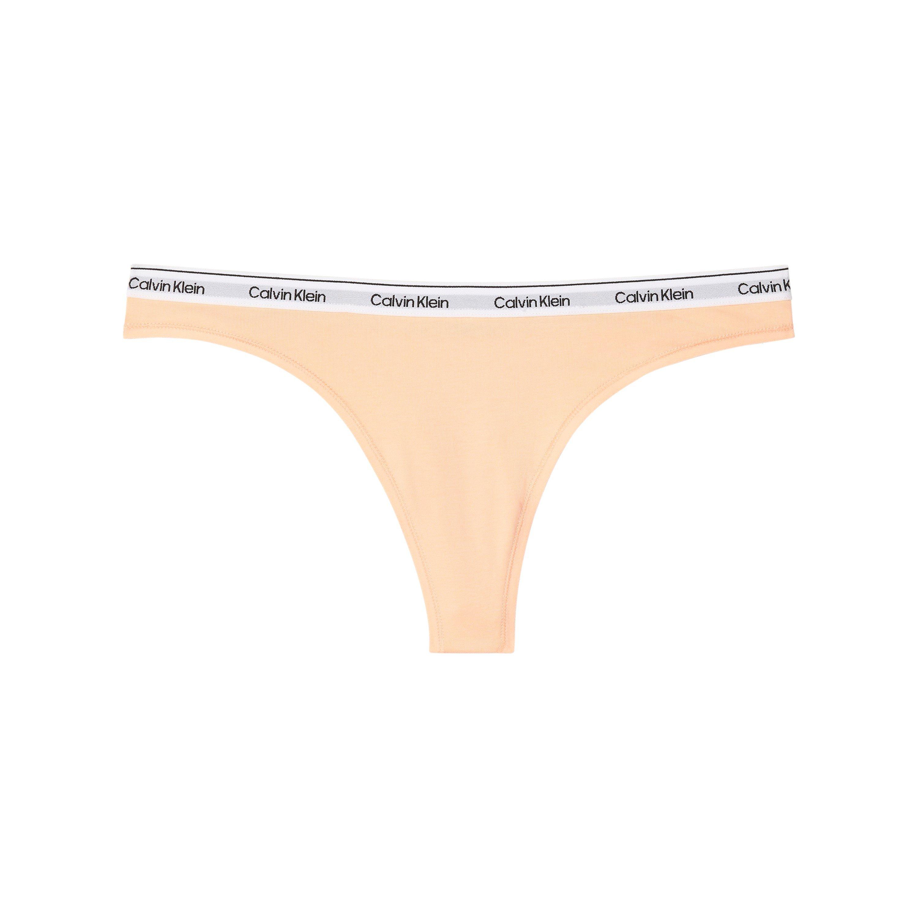 Calvin Klein Women's Logo Thong - Peach Bliss - 14 (L)