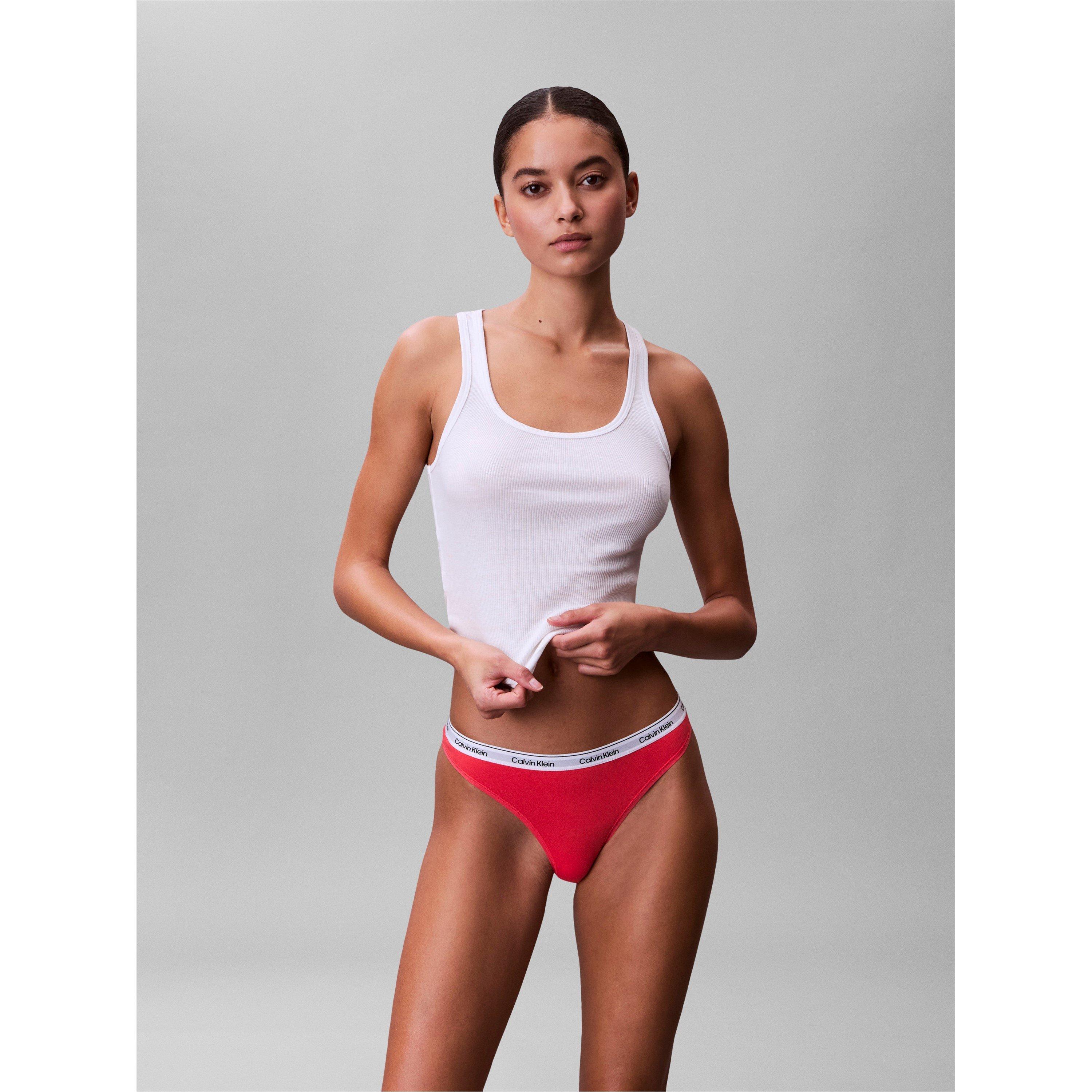 Punch Pink - Calvin Klein - Logo Thong - 2