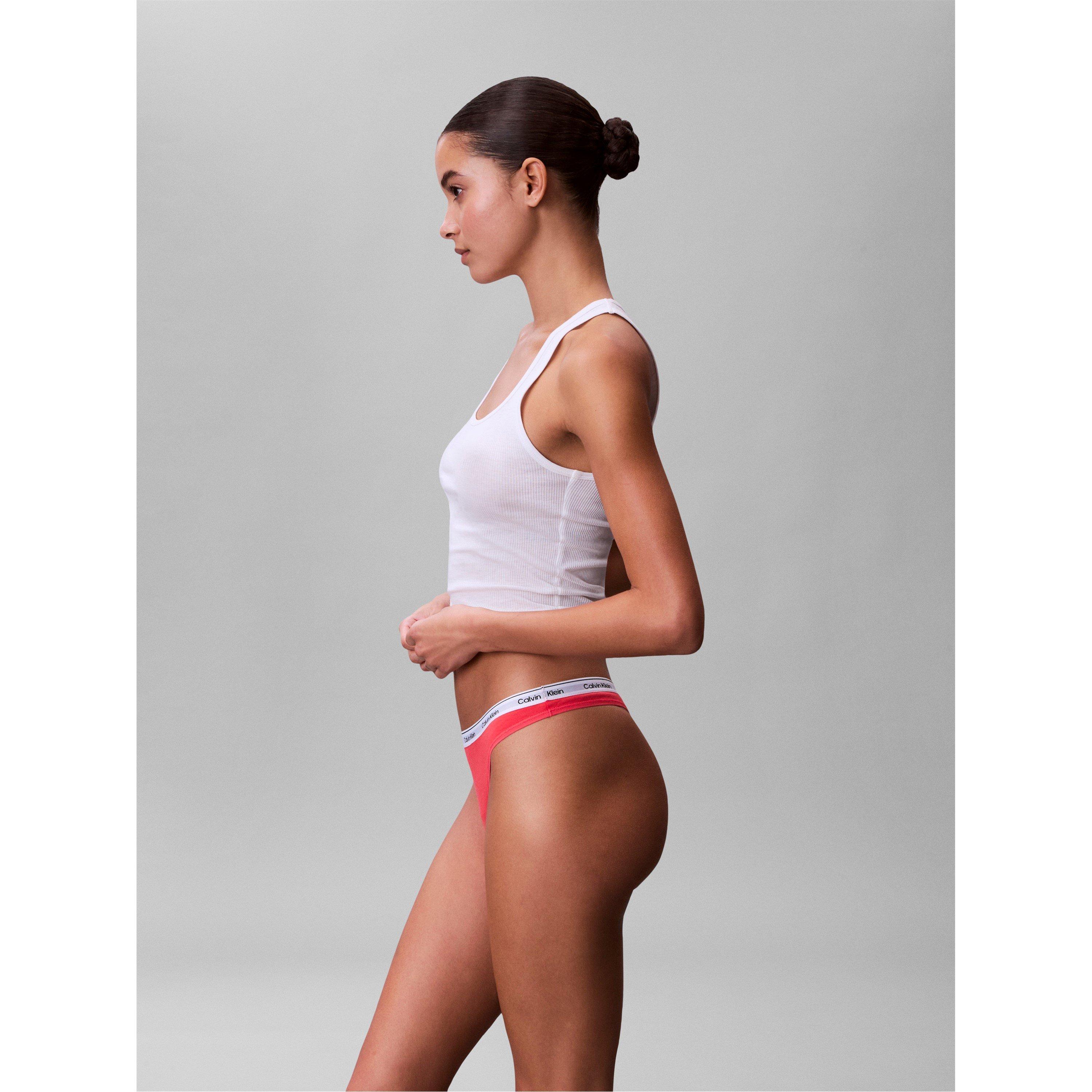 Punch Pink - Calvin Klein - Logo Thong - 4