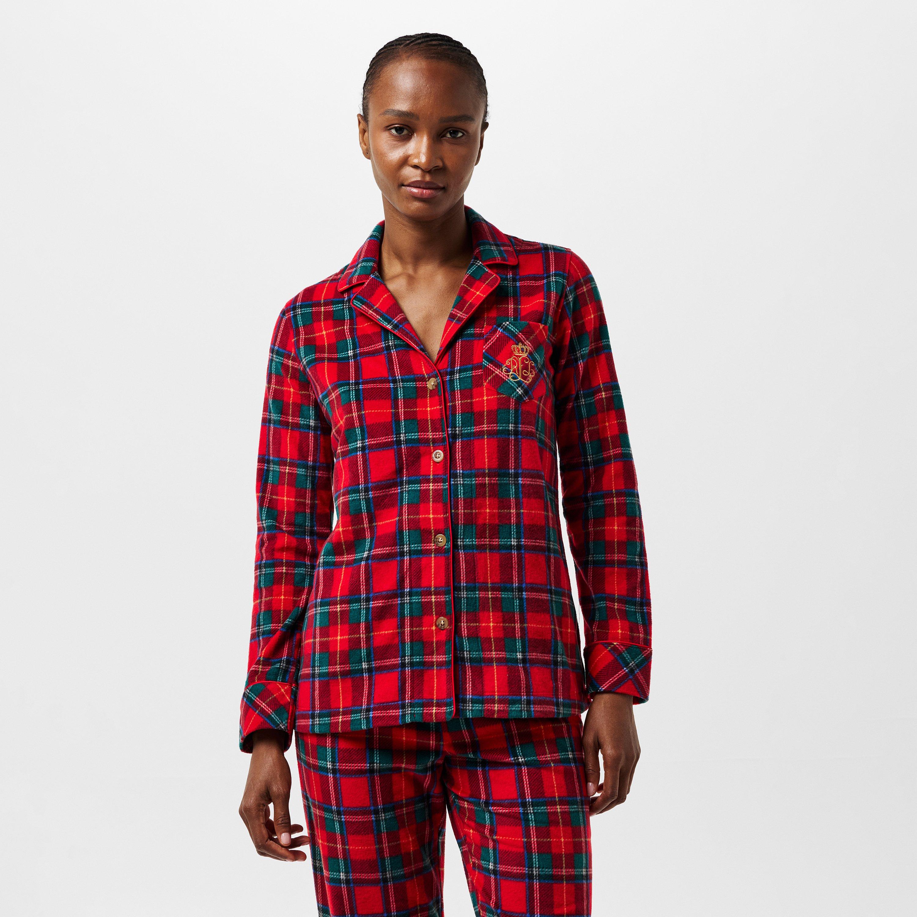 Red Plaid - Lauren by Ralph Lauren - Women's Long-Sleeve Fleece Pyjama Sets - 3