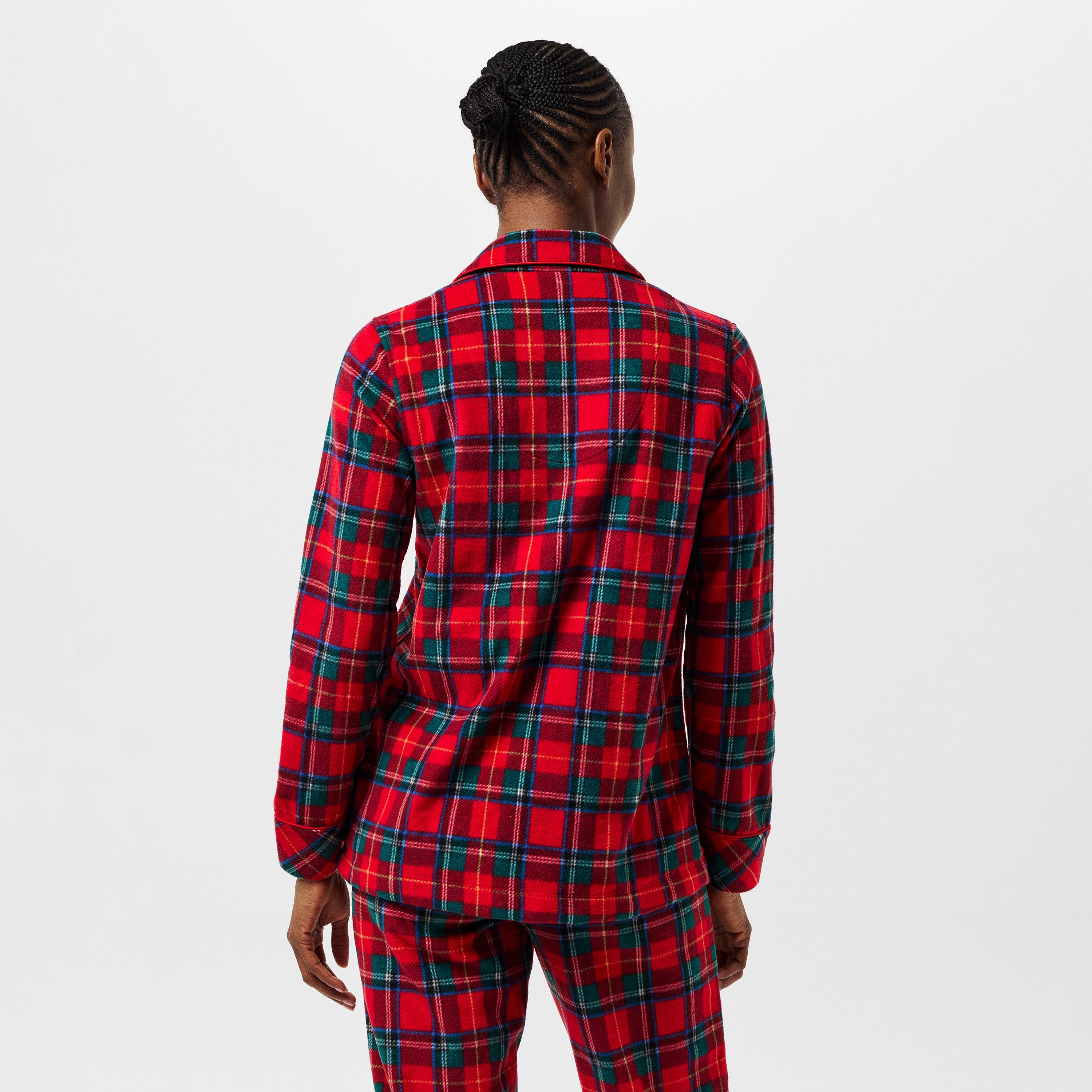 Red Plaid - Lauren by Ralph Lauren - Women's Long-Sleeve Fleece Pyjama Sets - 4
