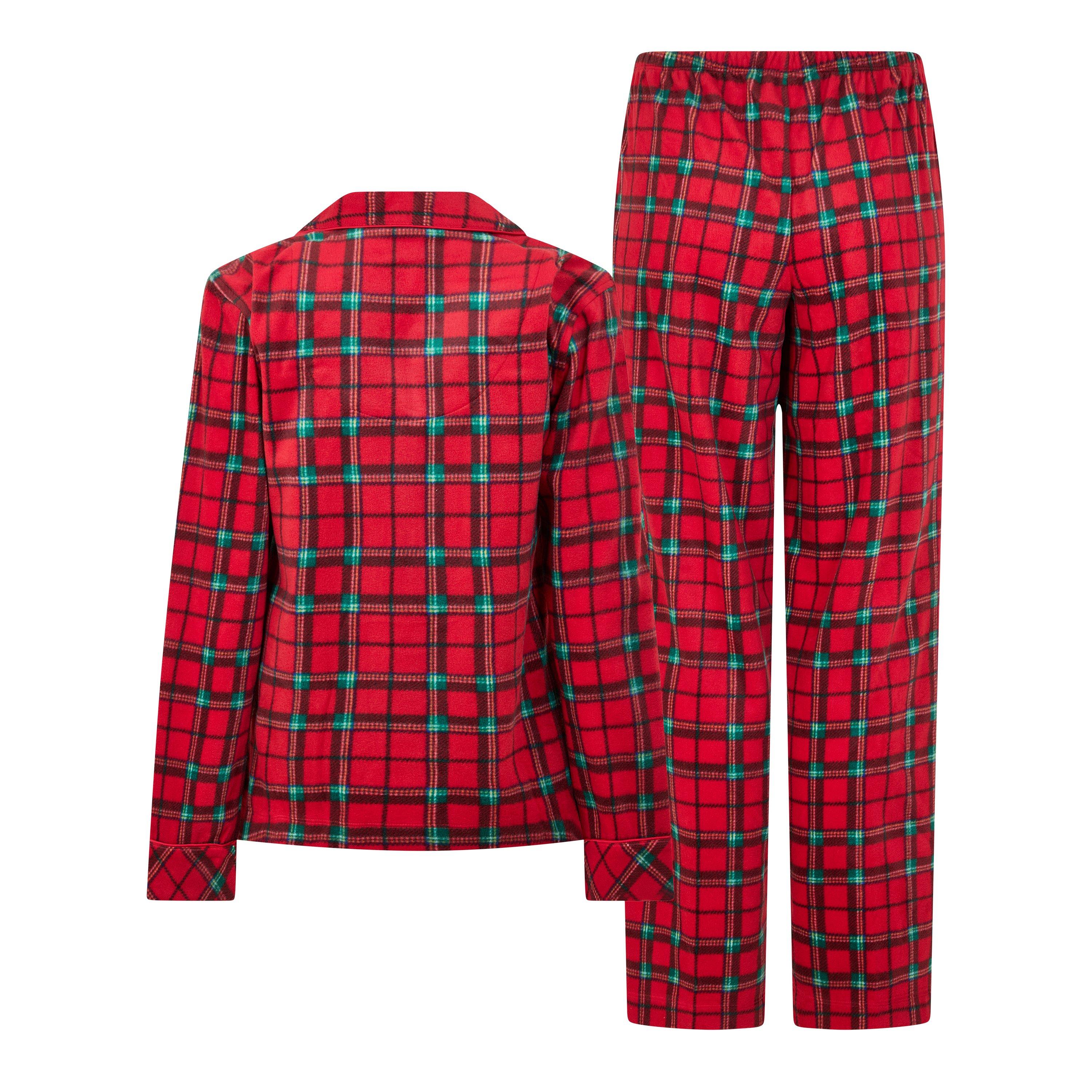 Redplaid - Lauren by Ralph Lauren - Women's Fleece Long Sleeve Pyjama Sets - 2