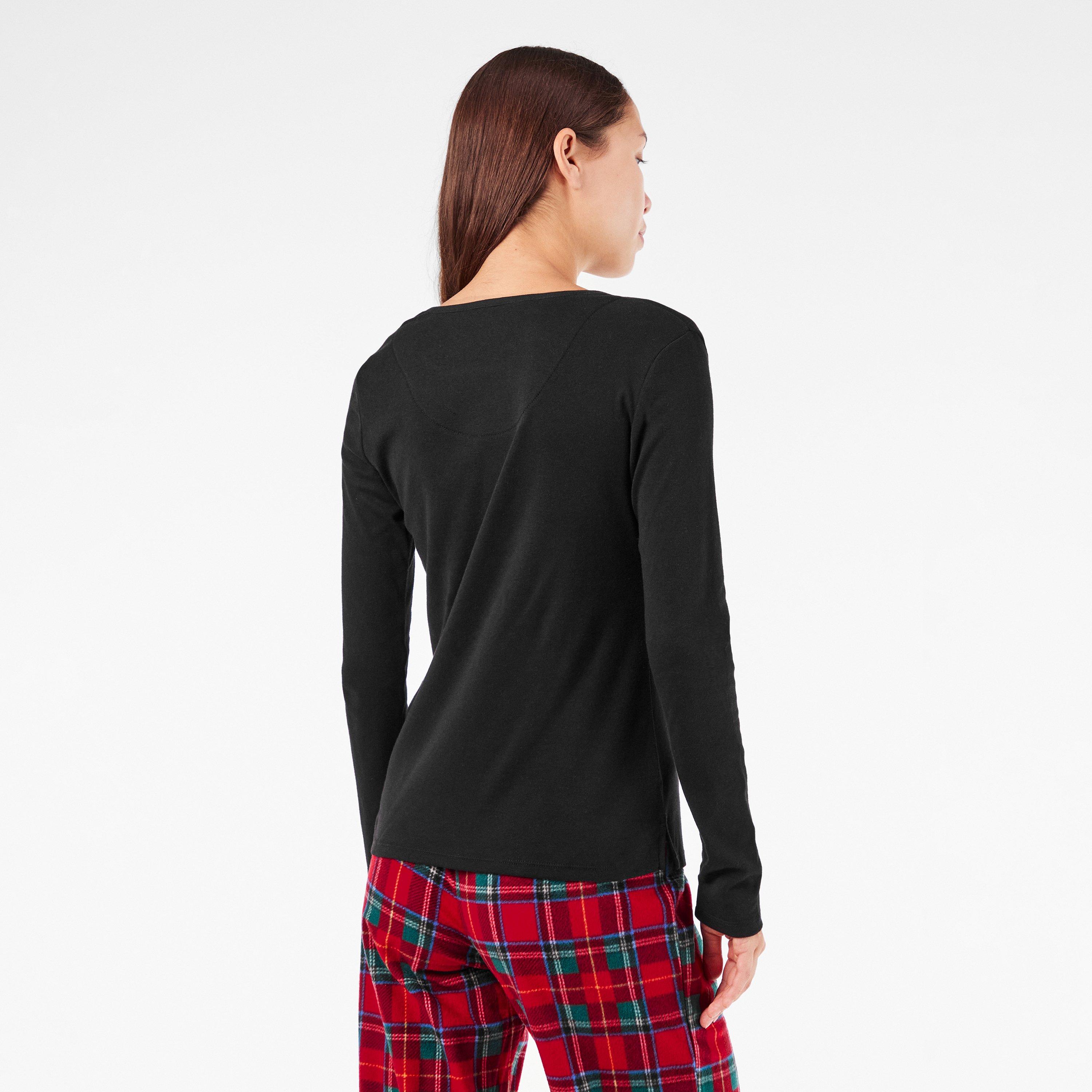 Red Plaid - Lauren by Ralph Lauren - Women's Logo Fleece Long-Sleeve Pyjama Sets - 4