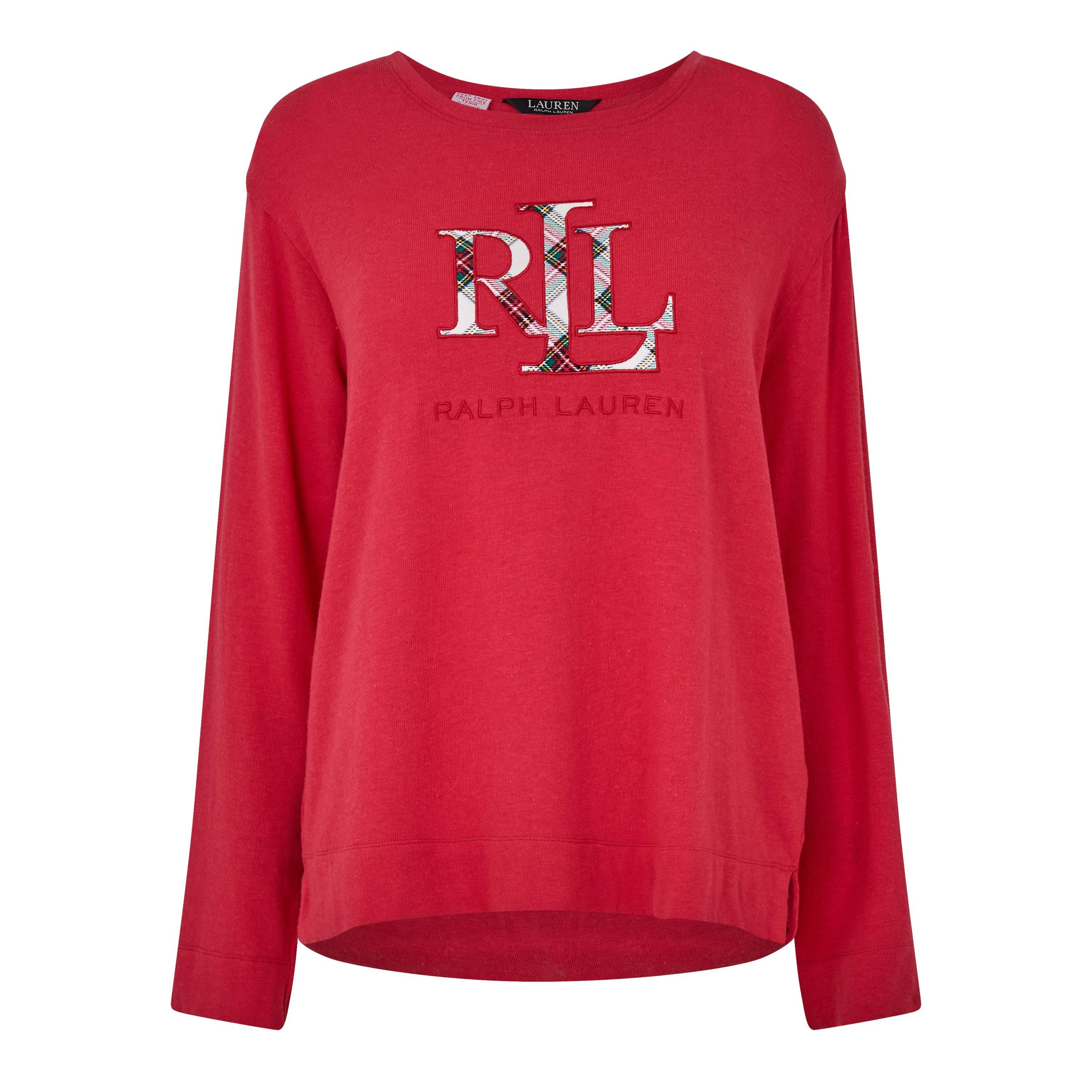 Cream Plaid - Lauren by Ralph Lauren - Women's Long-Sleeve Logo Pyjama Sets