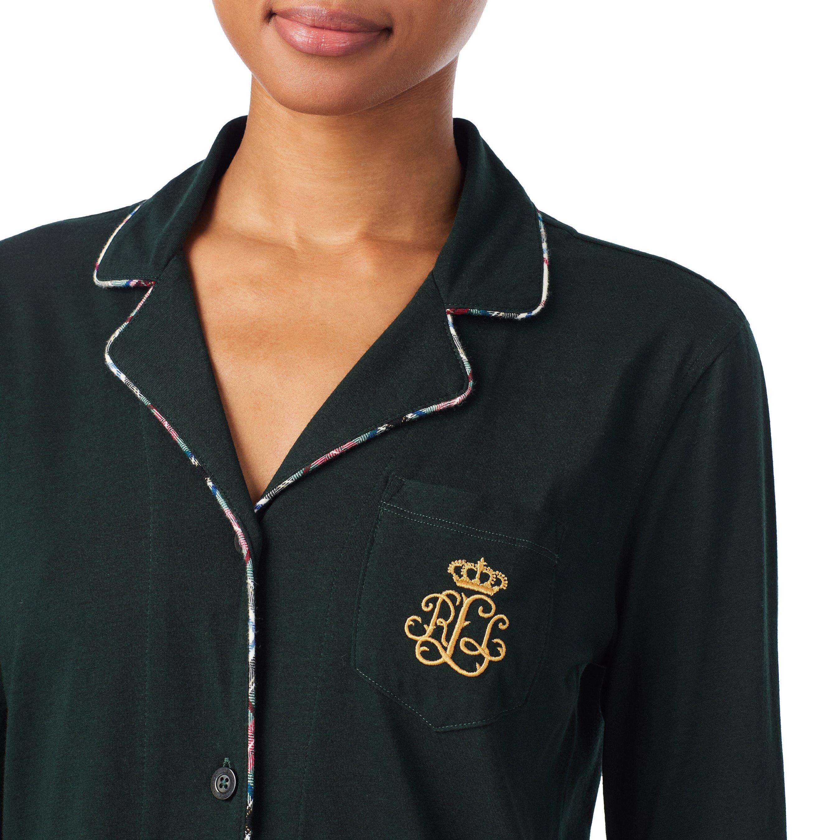 Green - Lauren by Ralph Lauren - Women's Knitted Long Sleeve Pyjama Set - 3