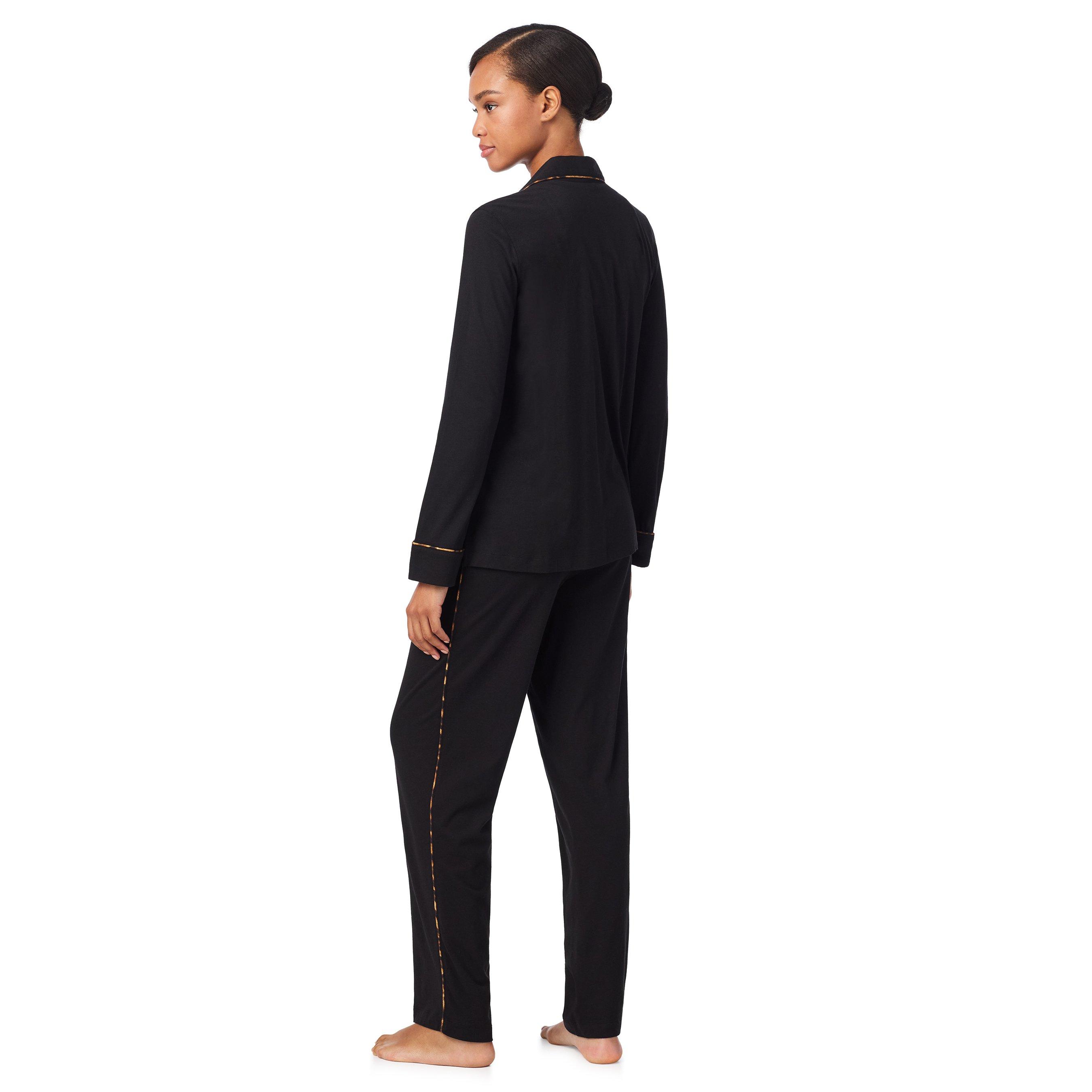 Black - Lauren by Ralph Lauren - Women's Long-Sleeve Knitted Pyjama Sets - 2