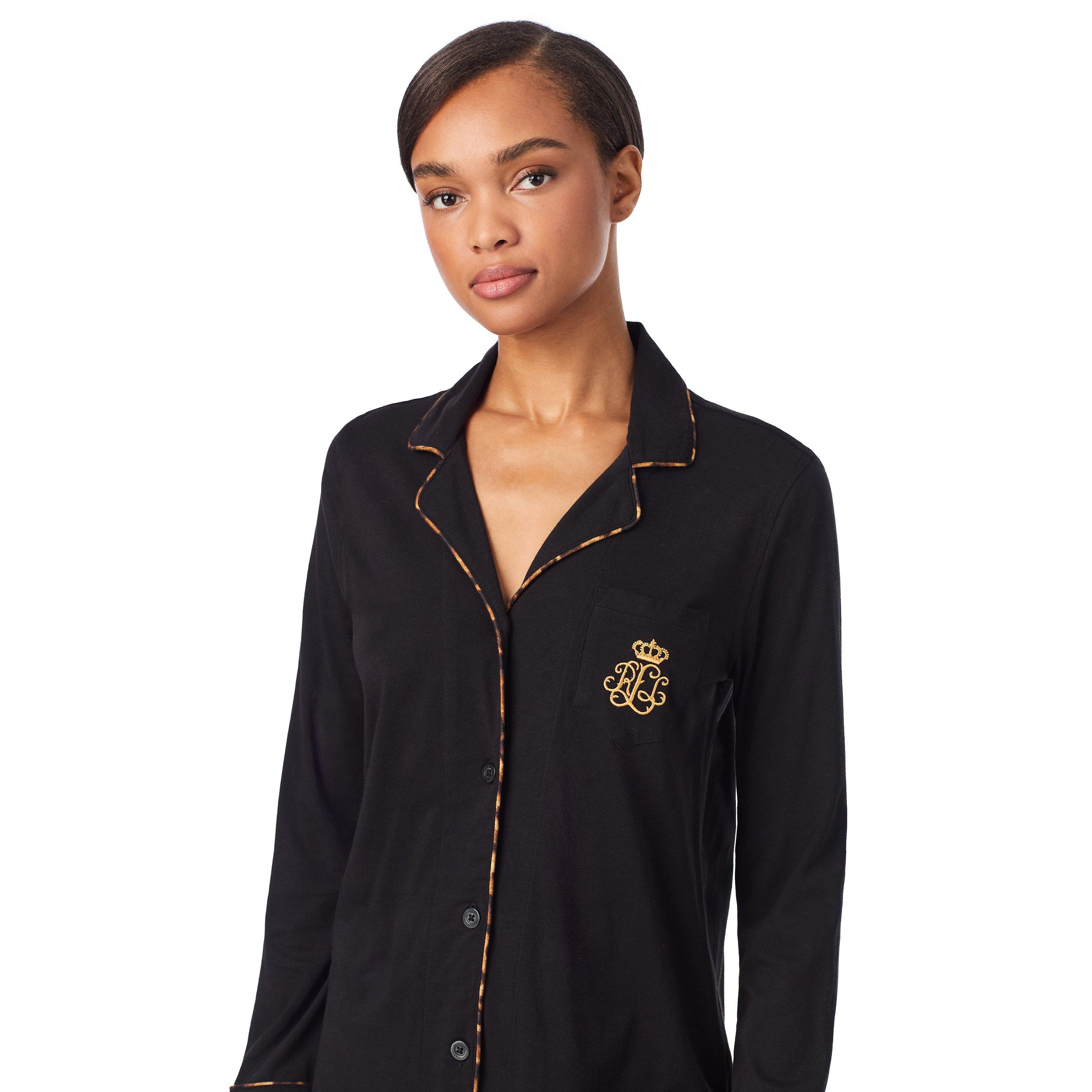 Black - Lauren by Ralph Lauren - Women's Long-Sleeve Knitted Pyjama Sets - 3