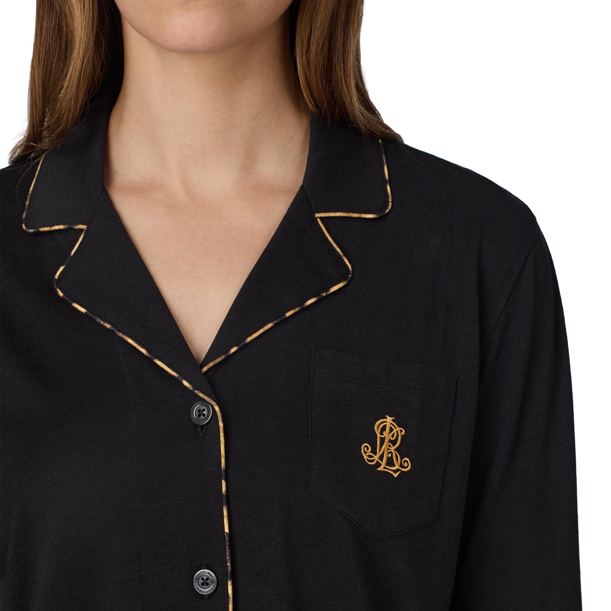 Black - Lauren by Ralph Lauren - Women's Knitted Long Sleeve Pyjama Set - 3