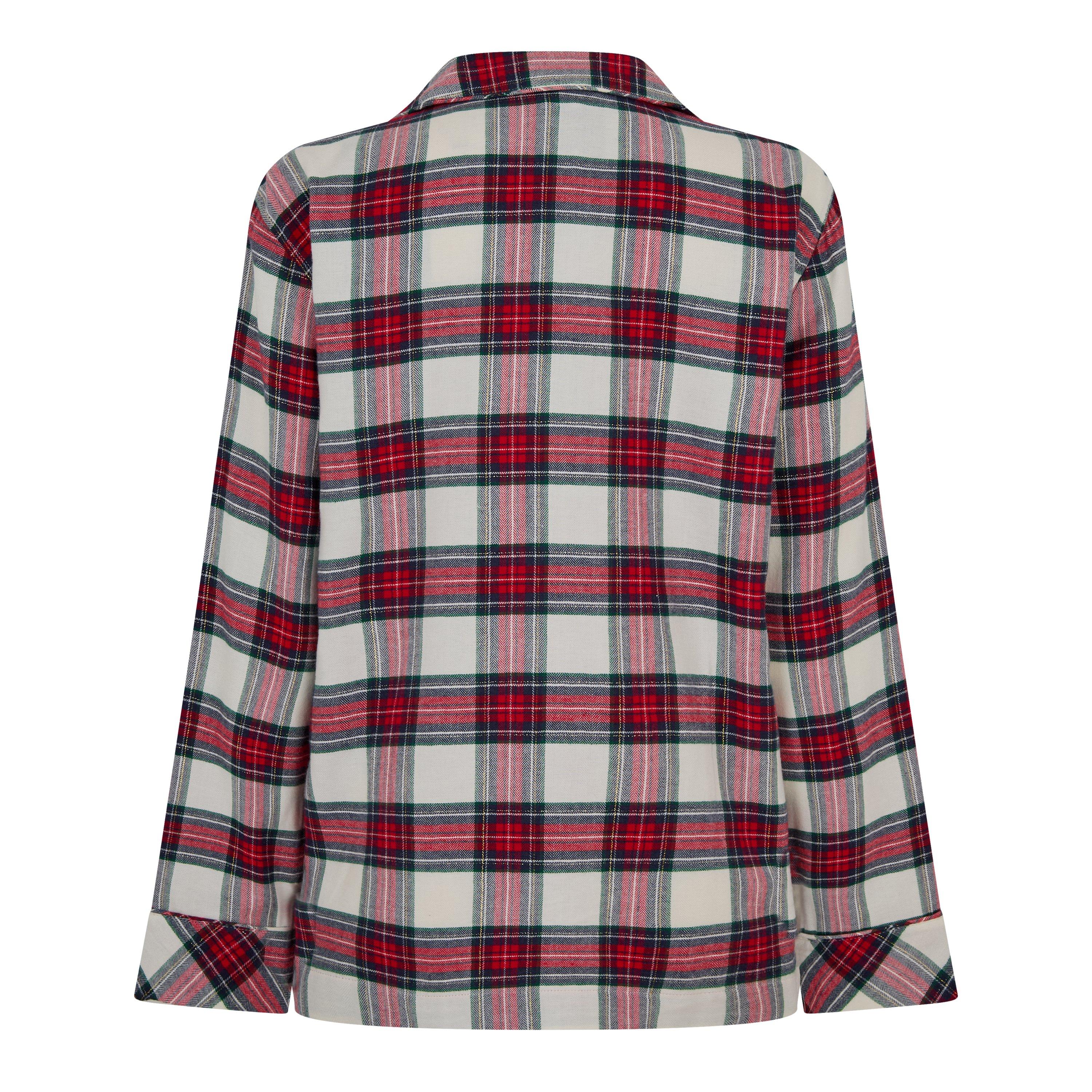 Cream Plaid - Lauren by Ralph Lauren - Women's Long-Sleeve Pyjama Set - 2