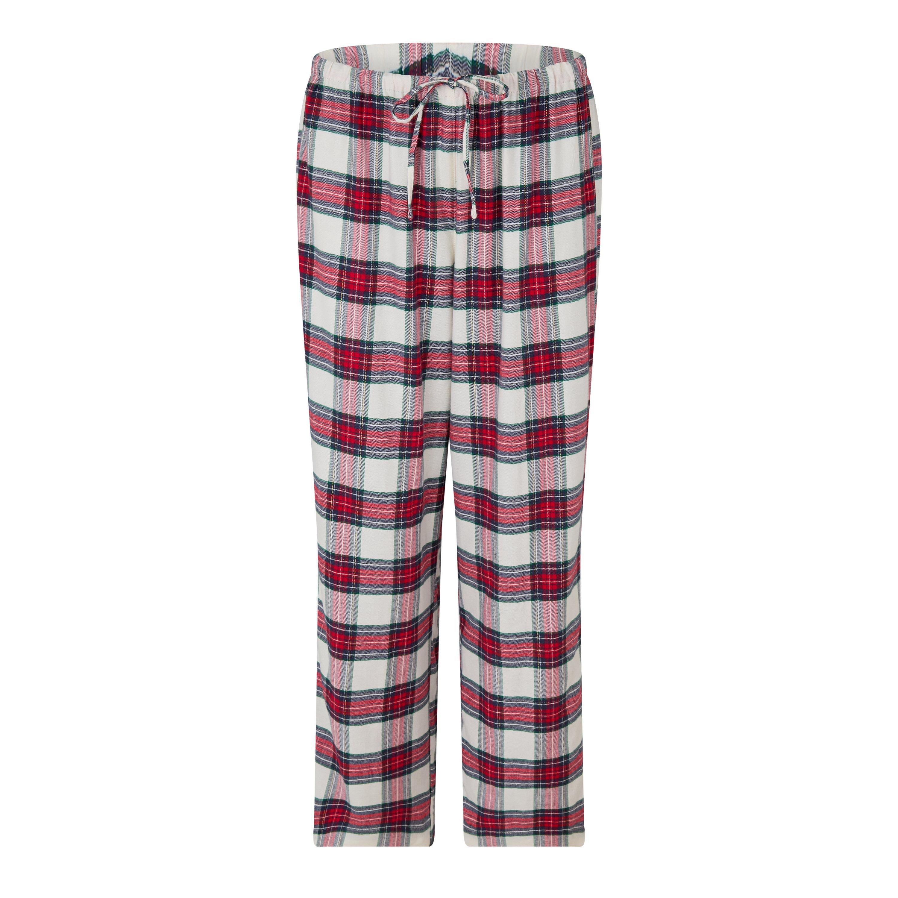 Cream Plaid - Lauren by Ralph Lauren - Women's Long-Sleeve Pyjama Set - 3