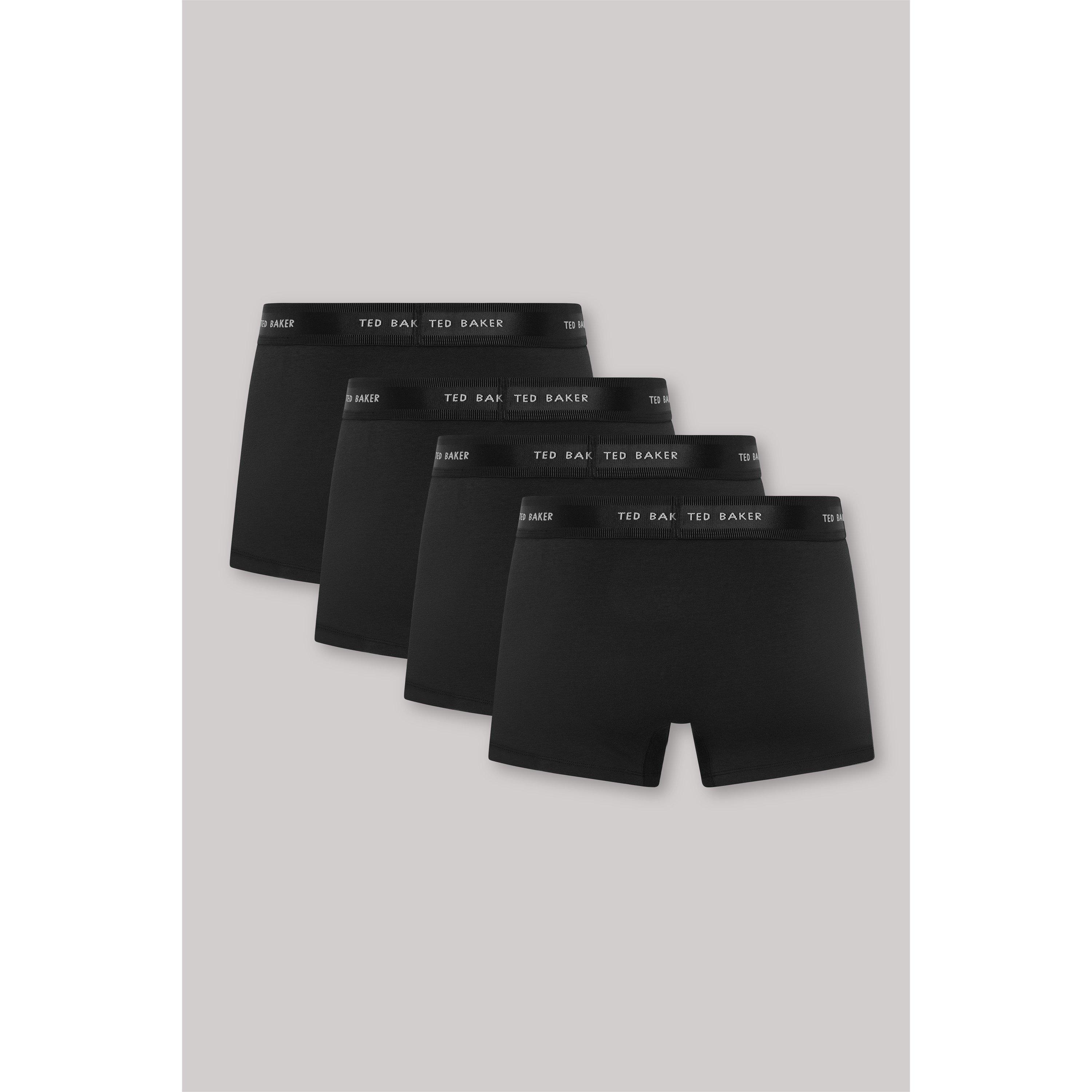 Ted Baker Men's 4 Pack Trunk - Black/Black - Small
