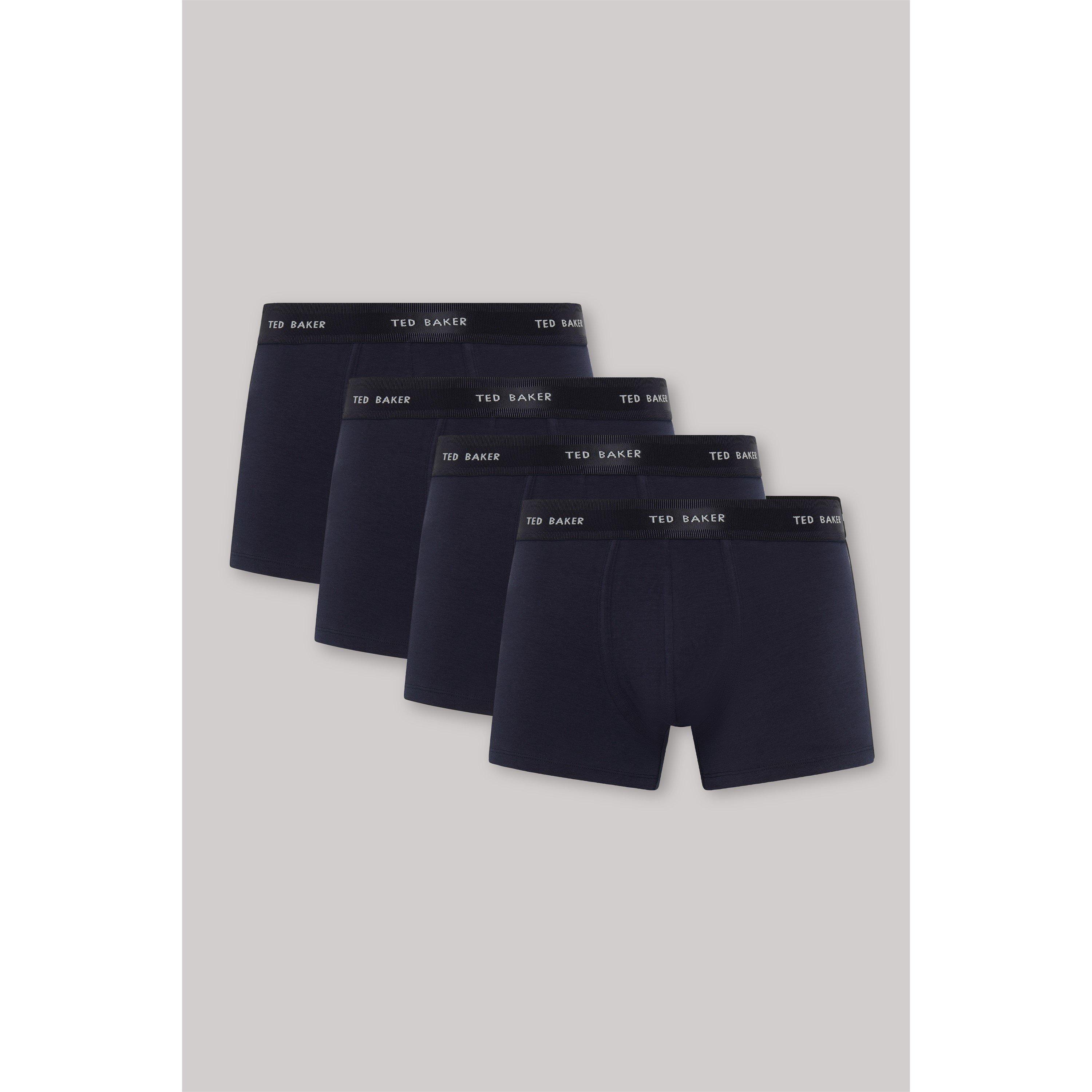 Ted Baker Men's 4 Pack Trunk - Navy/Navy - Small