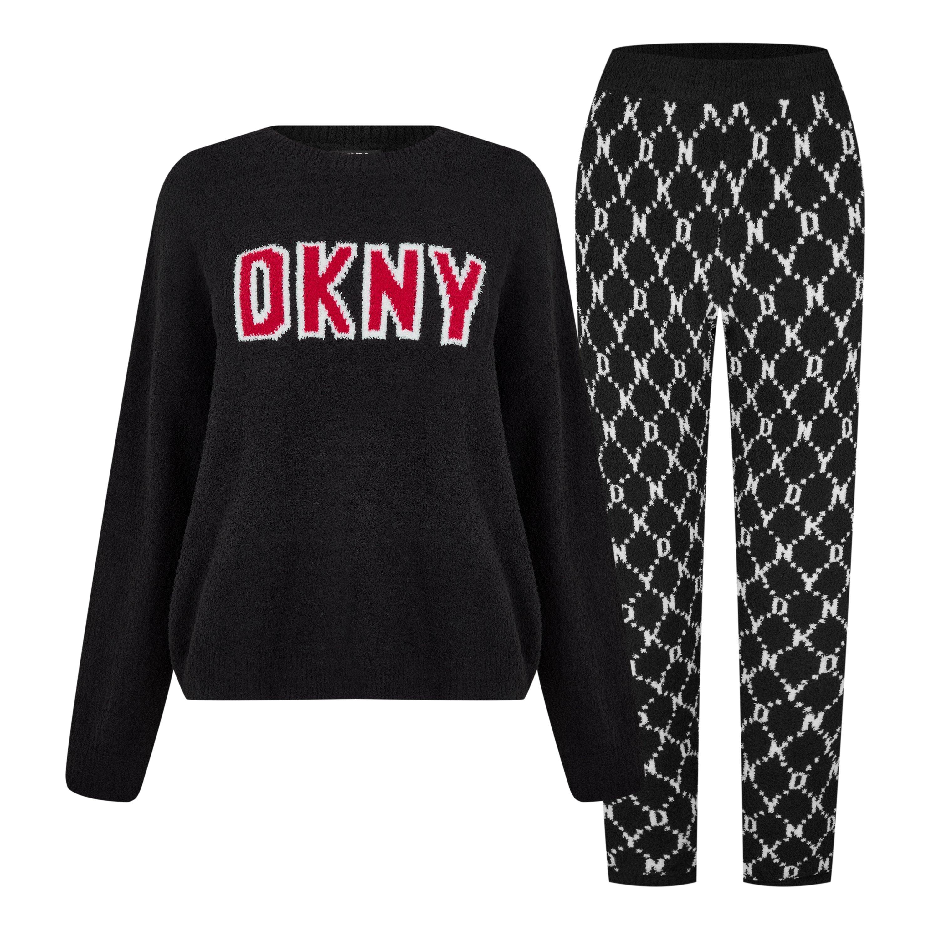 Black - Geo - DKNY - Women's Long-Sleeve Pyjama Set - 5