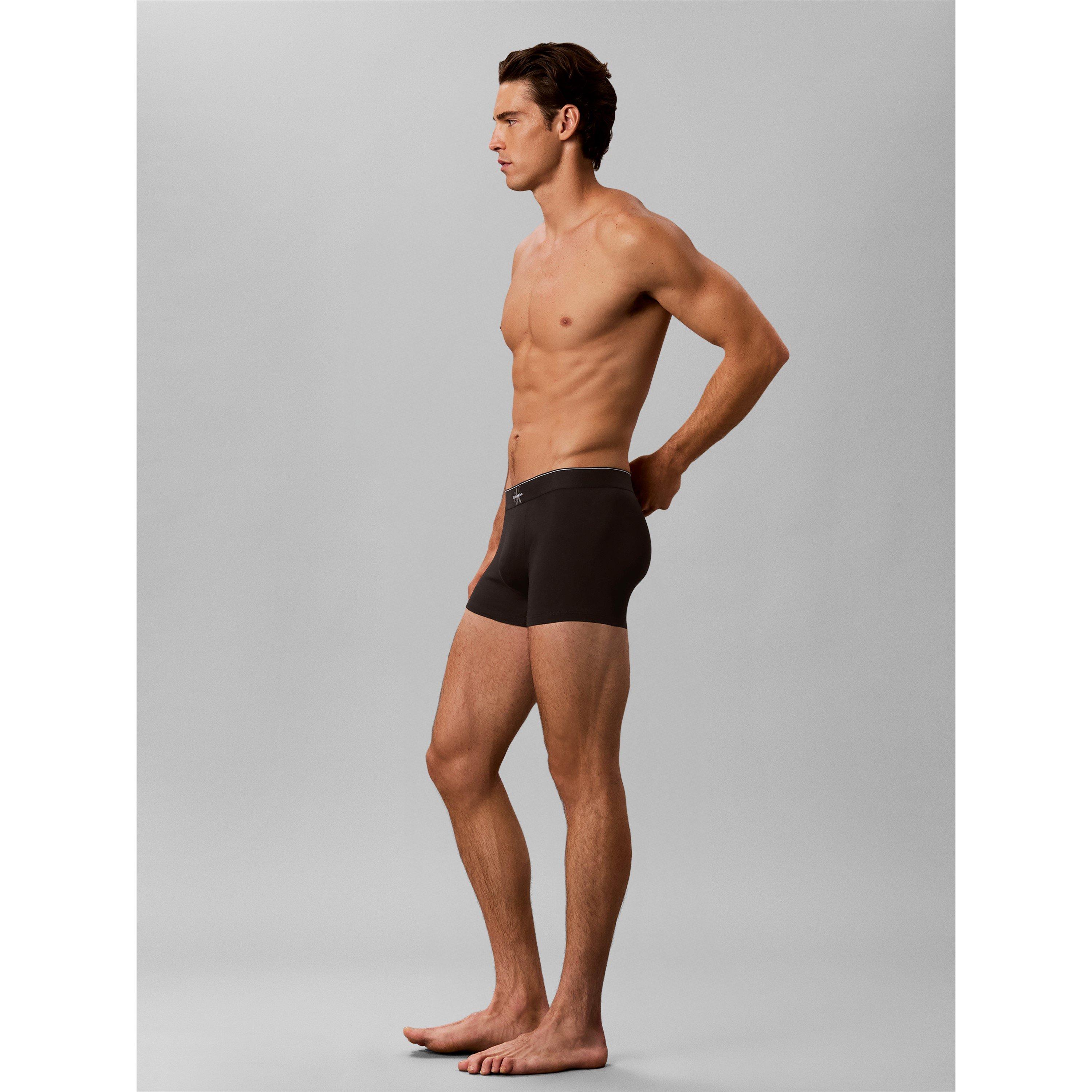 Blk - Calvin Klein - Men's Mono Cotton Low-Rise Trunks 3 Pack - 5