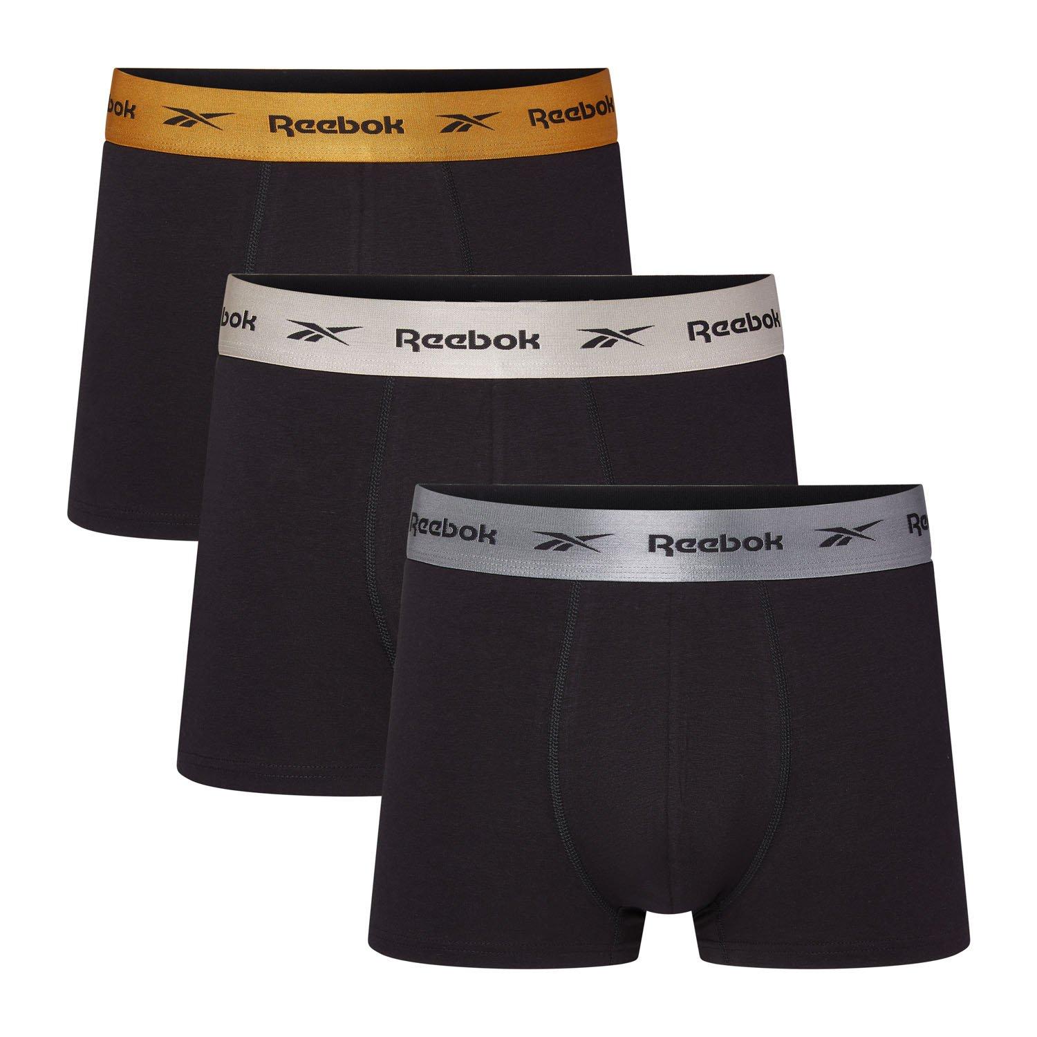 Black - Reebok - Mens 3 pack Trunks Hirst - 1