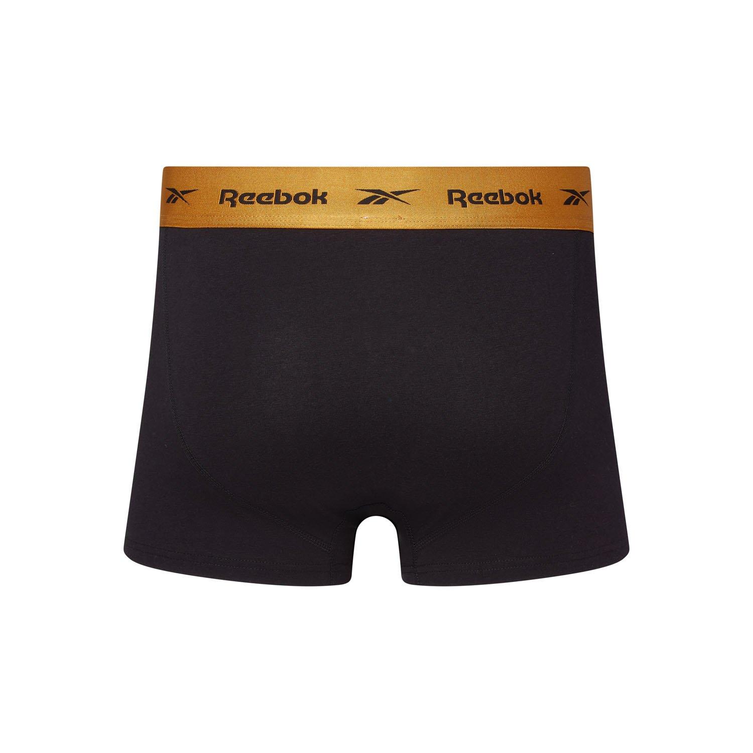 Black - Reebok - Mens 3 pack Trunks Hirst - 7