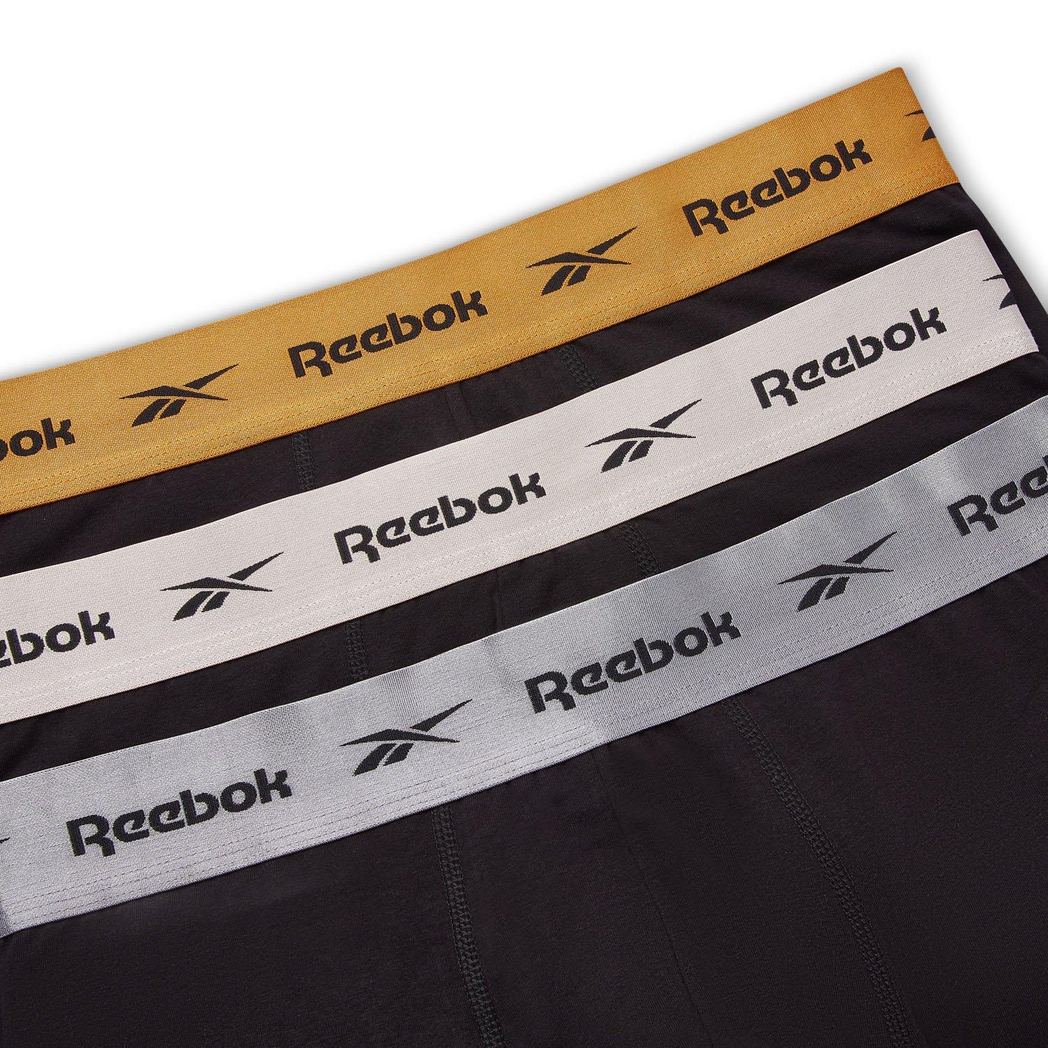 Black - Reebok - Mens 3 pack Trunks Hirst - 8