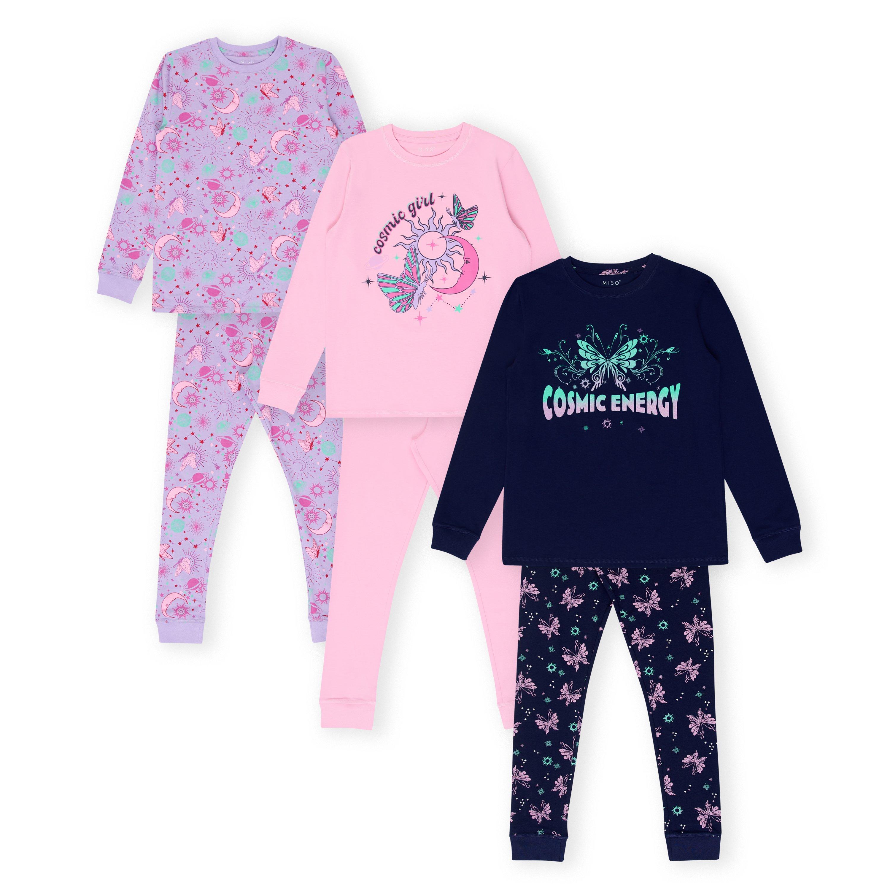 Marine/Violet - Miso - Cosmic Long-Sleeve Pyjama Set - 1
