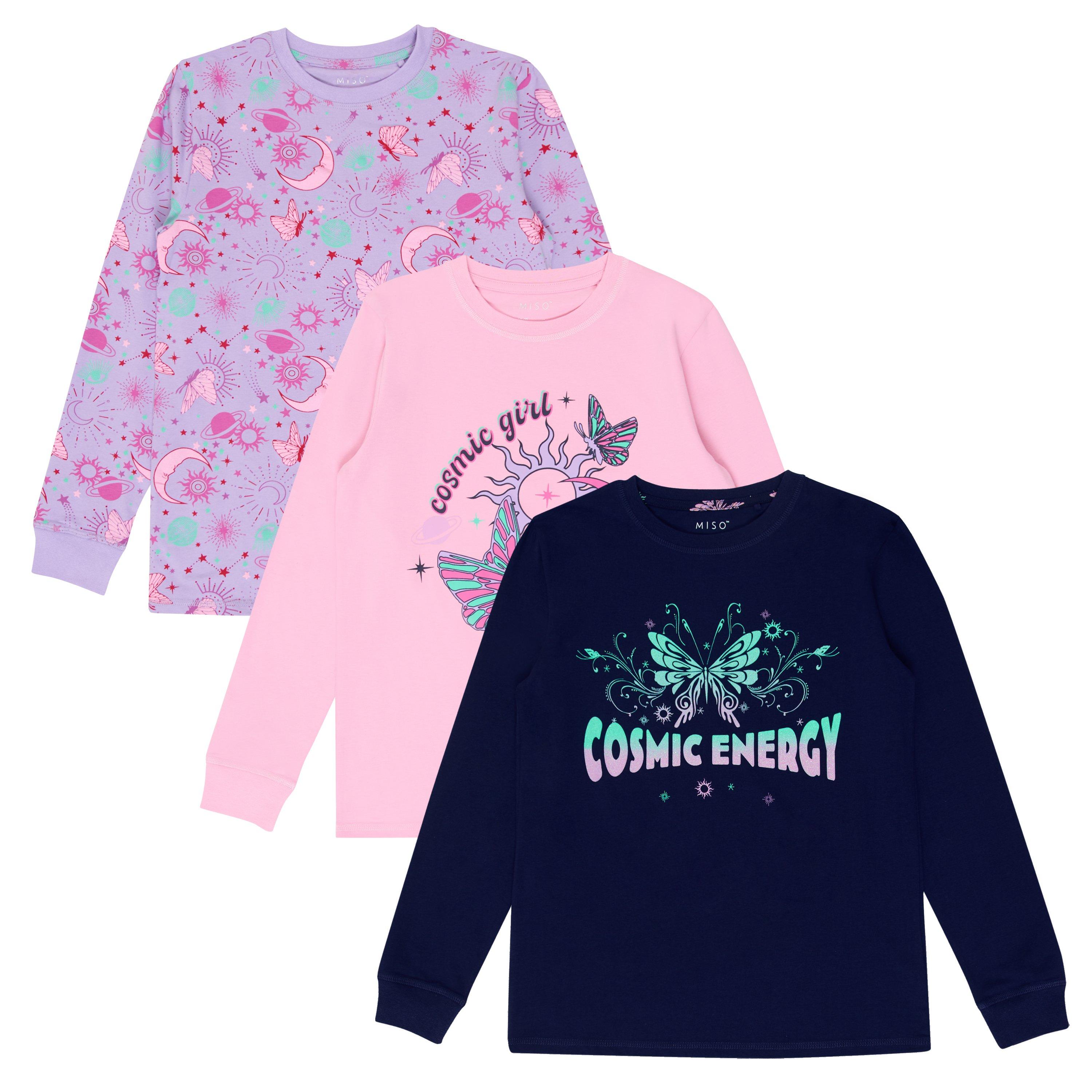 Marine/Violet - Miso - Cosmic Long-Sleeve Pyjama Set - 2