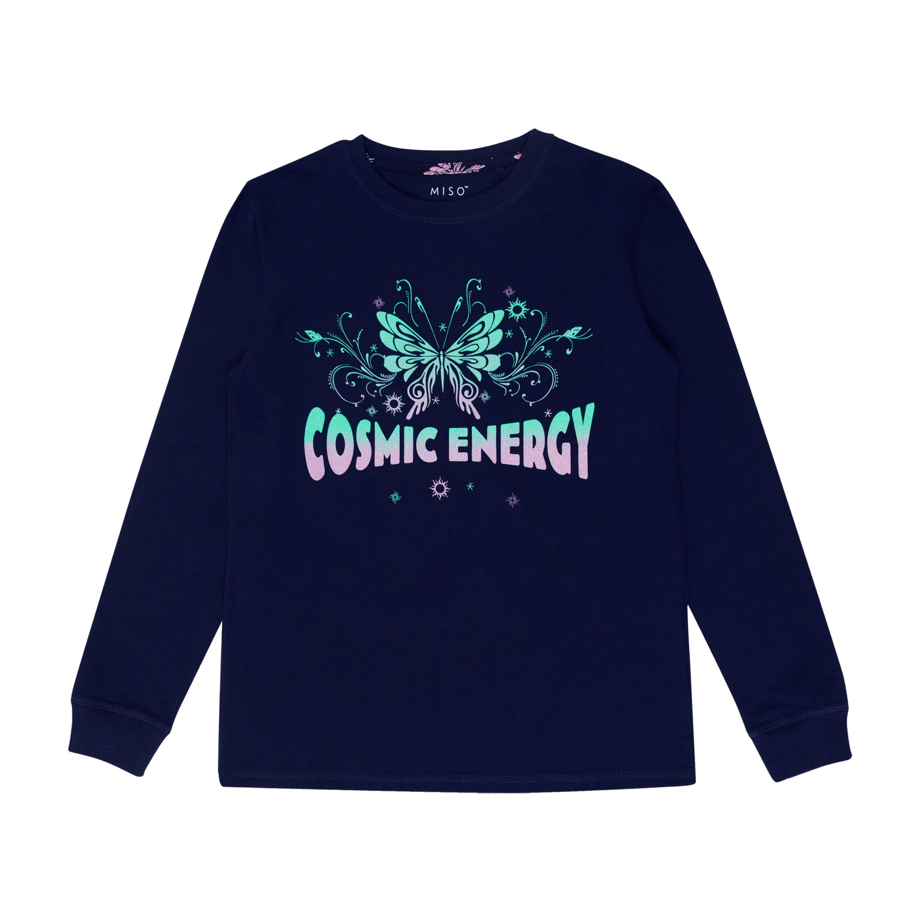 Marine/Violet - Miso - Cosmic Long-Sleeve Pyjama Set - 11
