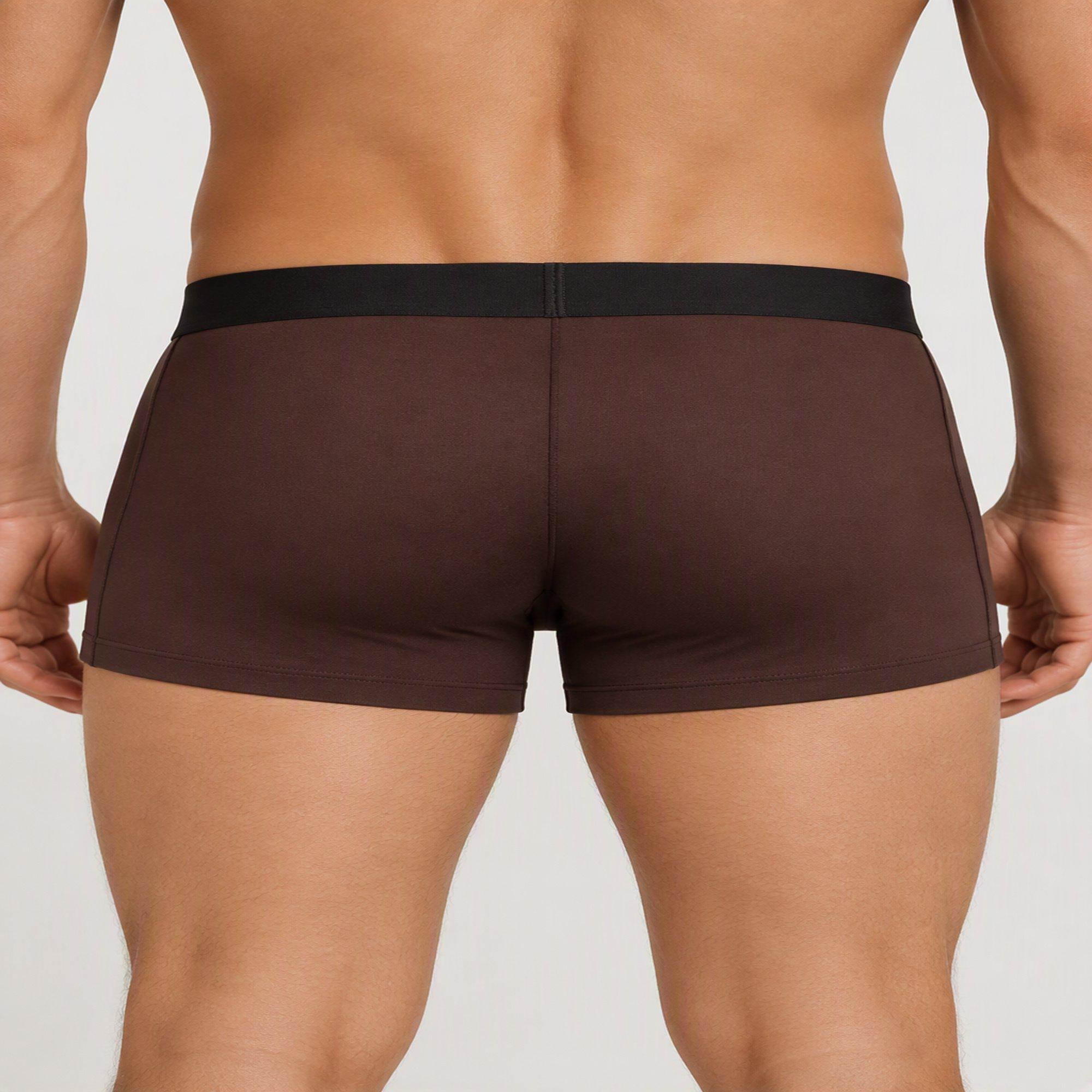 Blk/Blu/Brn - Boss - Mens BOSS 3 Pack Trunks Underwear with Logo Waistband Detail - 6