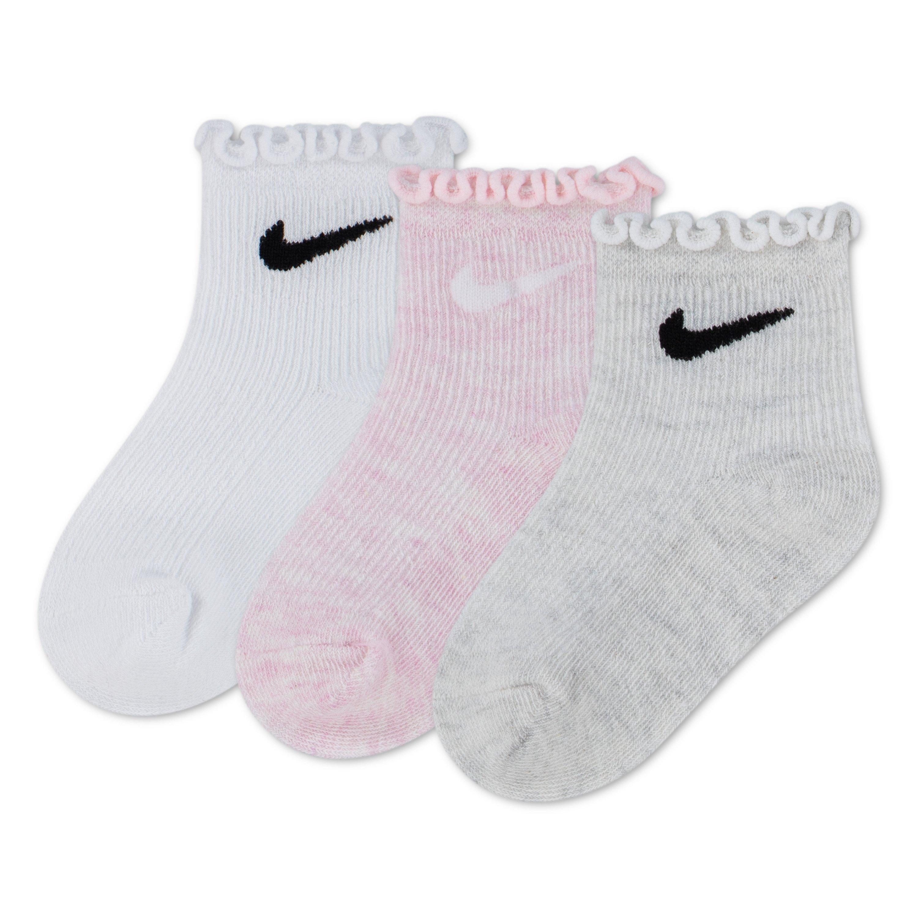 White - Nike - 3 Pack Le Welt Quarter Socks - 1
