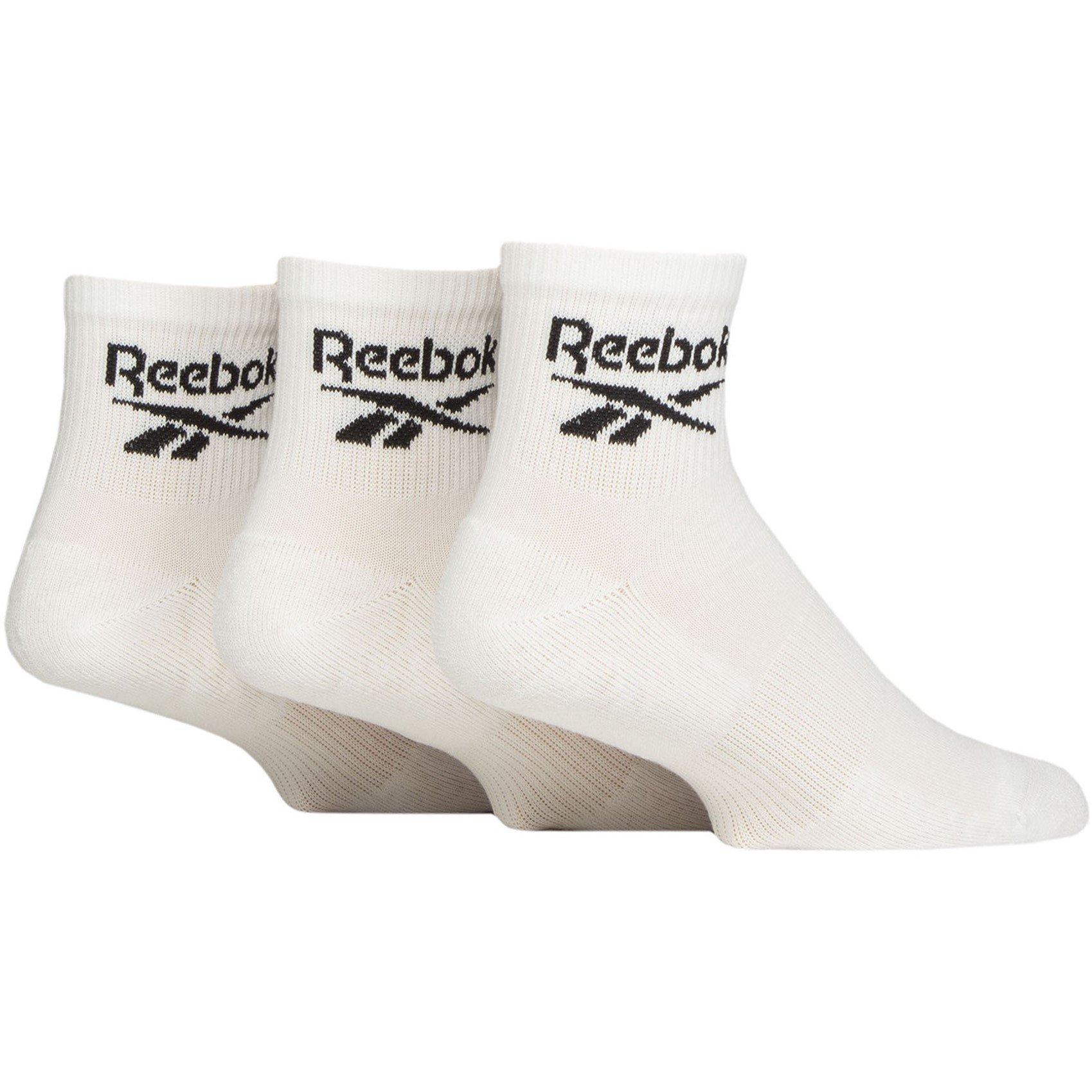 Reebok  Core Ankle Quarter Socks - White - 8.5-10