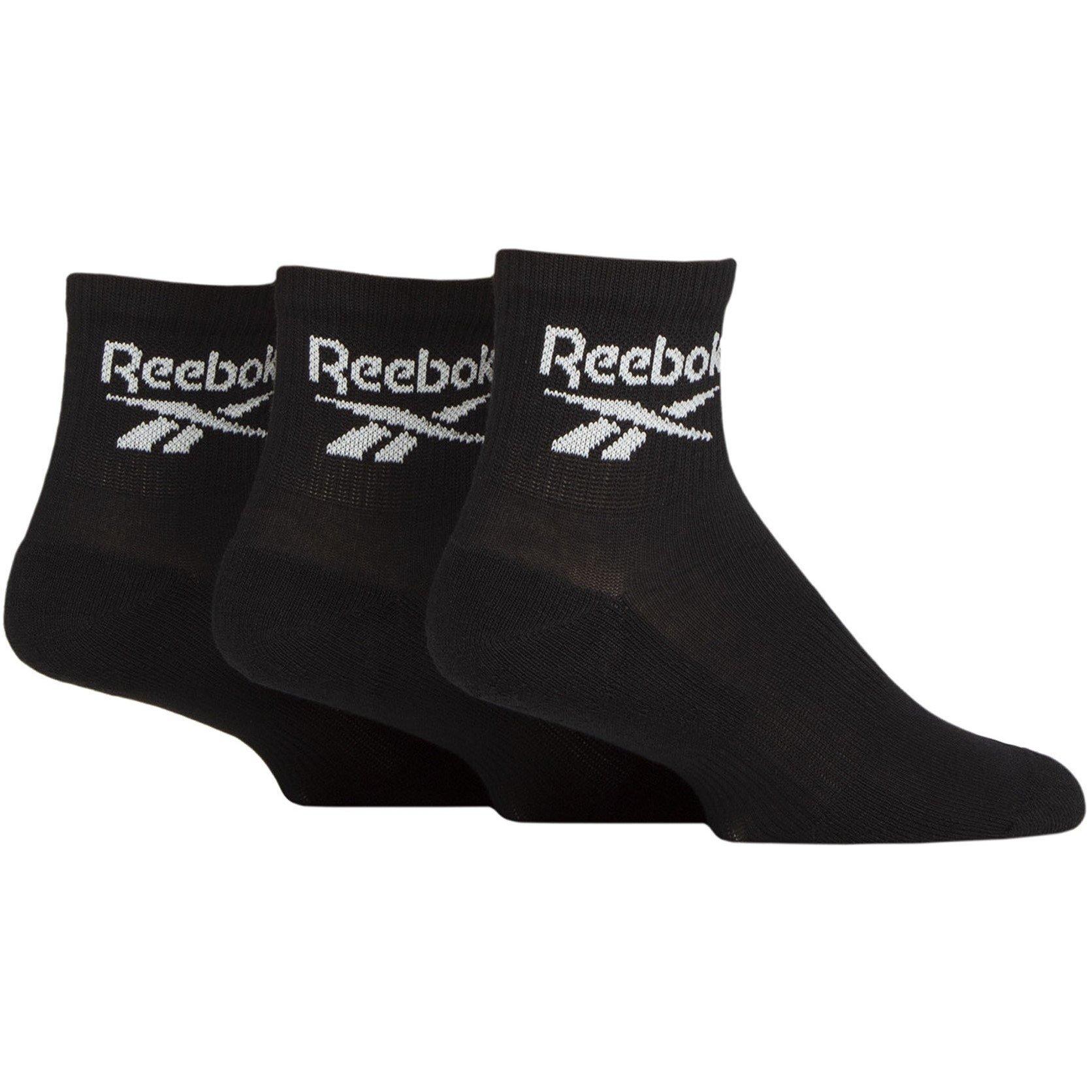 Reebok  Core Ankle Quarter Socks - Black - 8.5-10