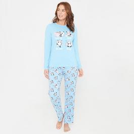 Linea Ladies Panda Cotton Pyjama Set