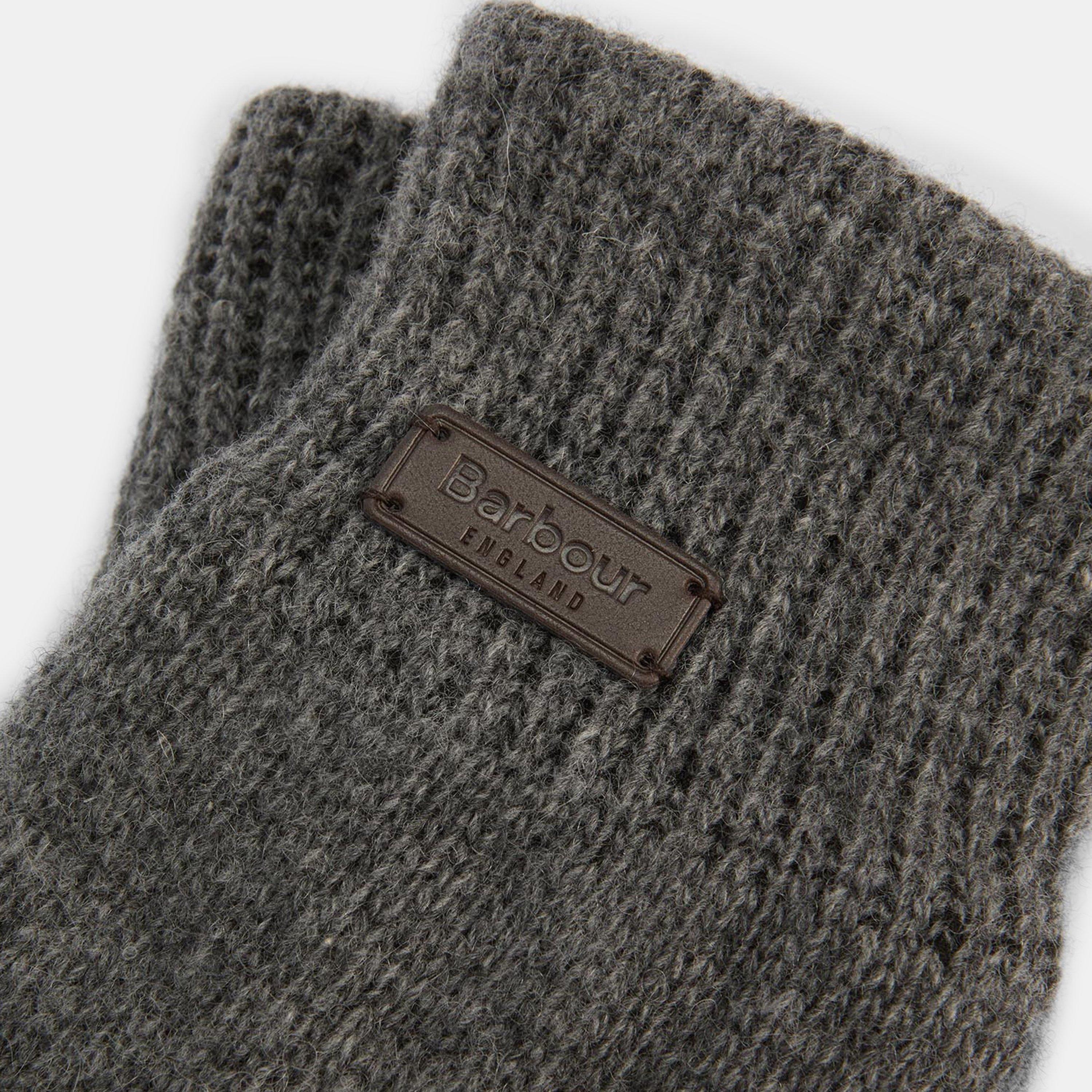 Grey - Barbour - Carlton Wool Mix Beanie and Gloves Gift Set - 6
