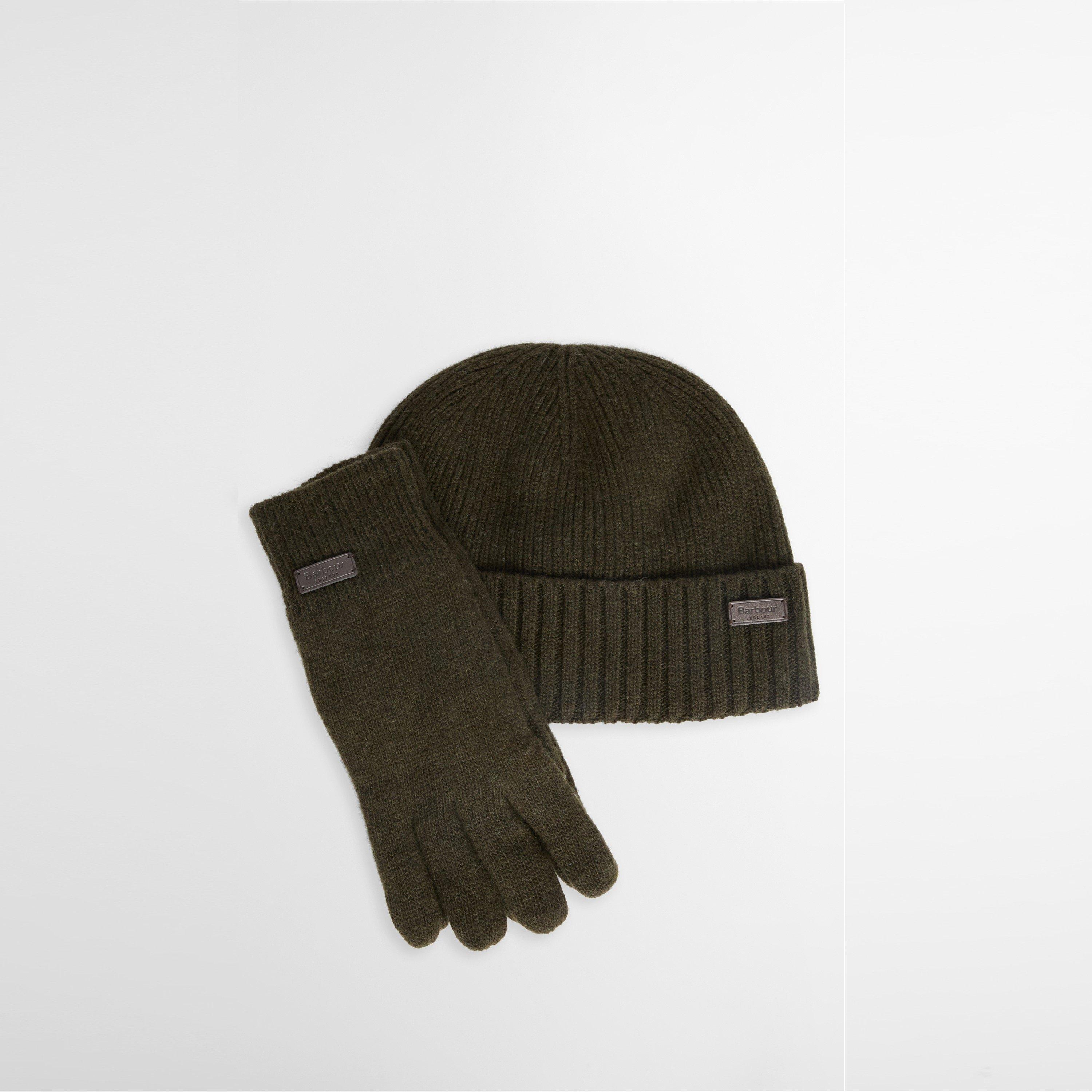 Barbour , Accessories, Male, Green, One Size, Carlton Beanie & Gloves Set - Image 3