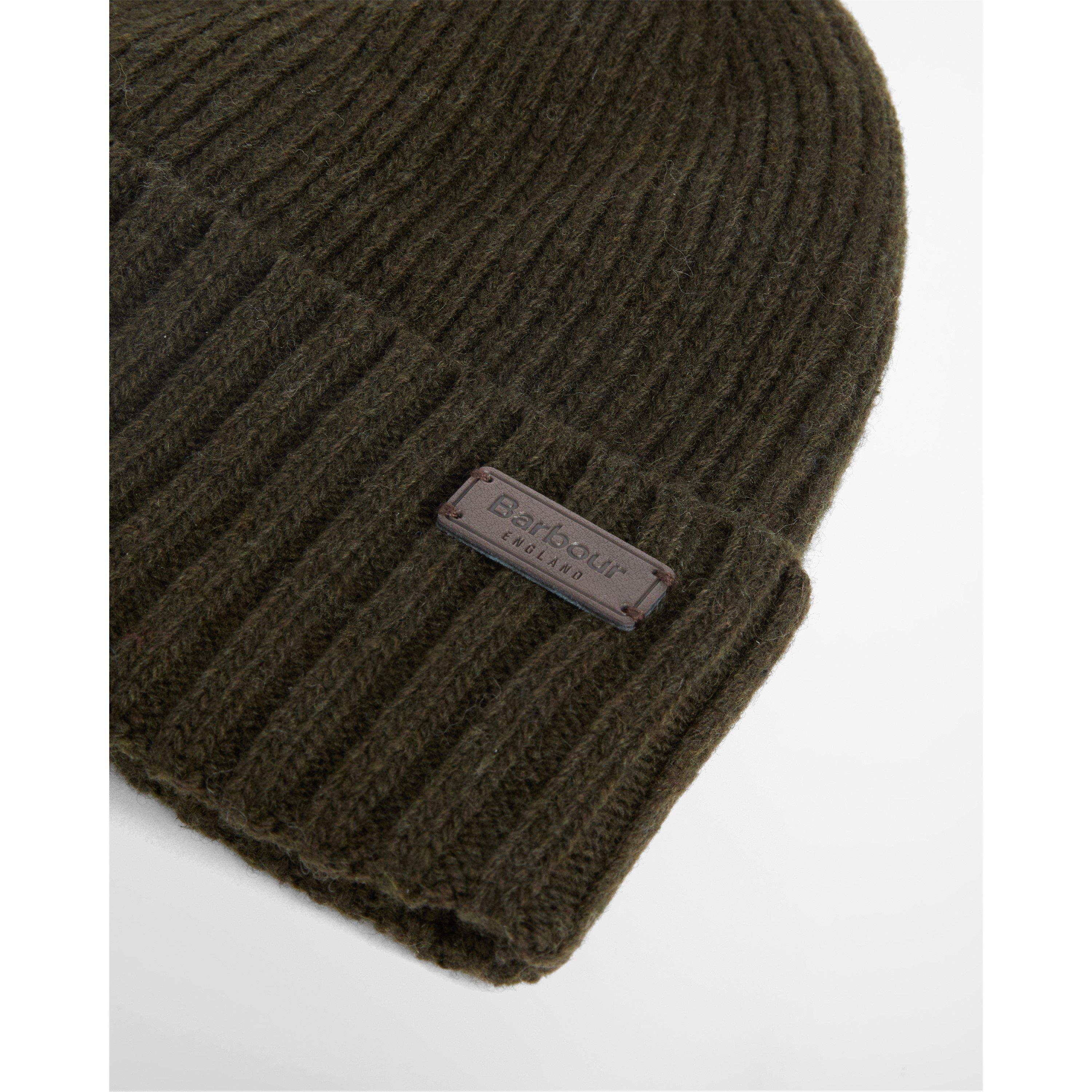 Dark Green - Barbour - Carlton Wool Mix Beanie and Gloves Gift Set - 4