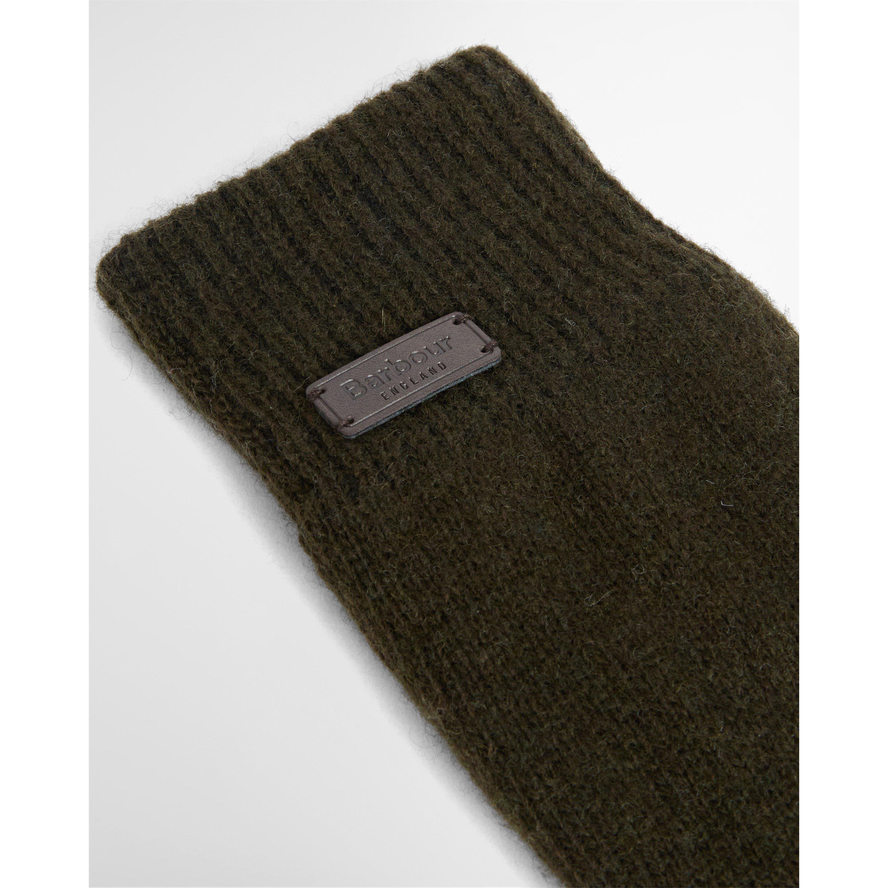 Dark Green - Barbour - Carlton Wool Mix Beanie and Gloves Gift Set - 5