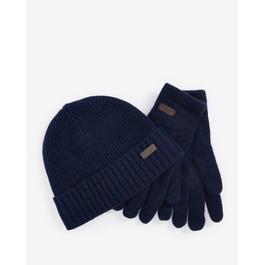 Barbour Carlton Beanie and Gloves Gift Set